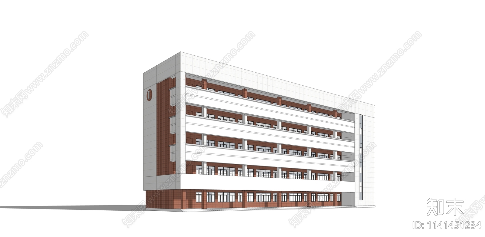 现代学校教学楼SU模型下载【ID:1141451234】