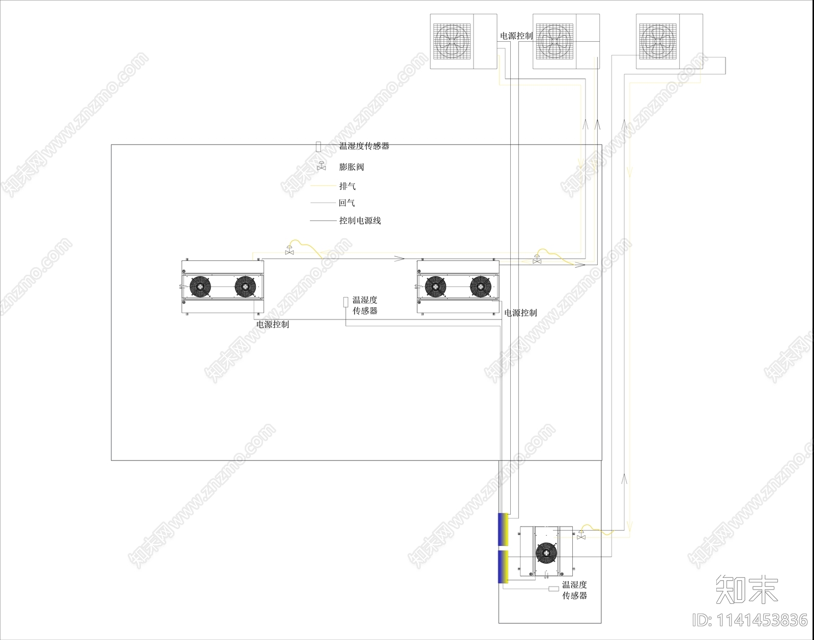 冷藏库实验室暖通空调cad施工图下载【ID:1141453836】