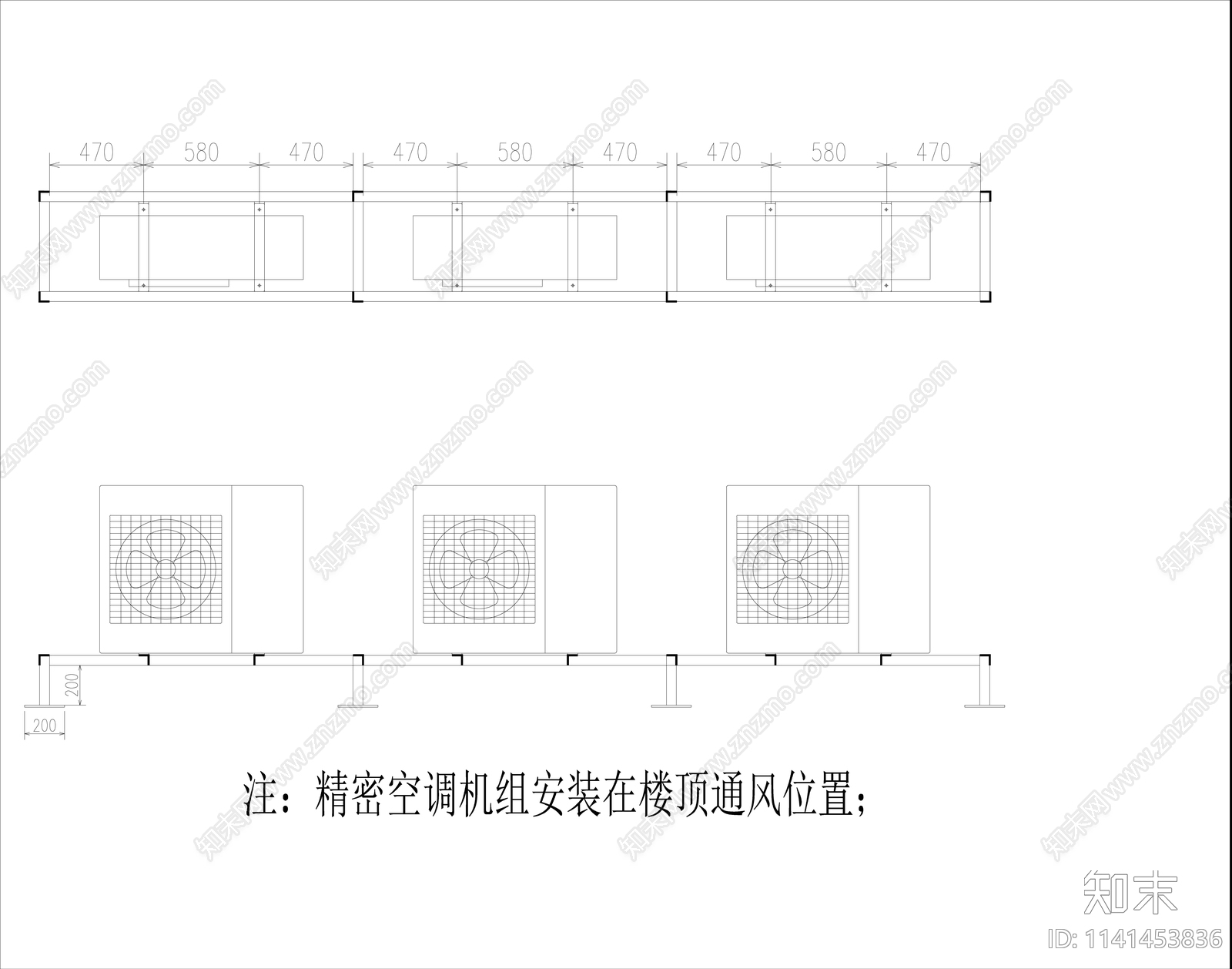 冷藏库实验室暖通空调cad施工图下载【ID:1141453836】