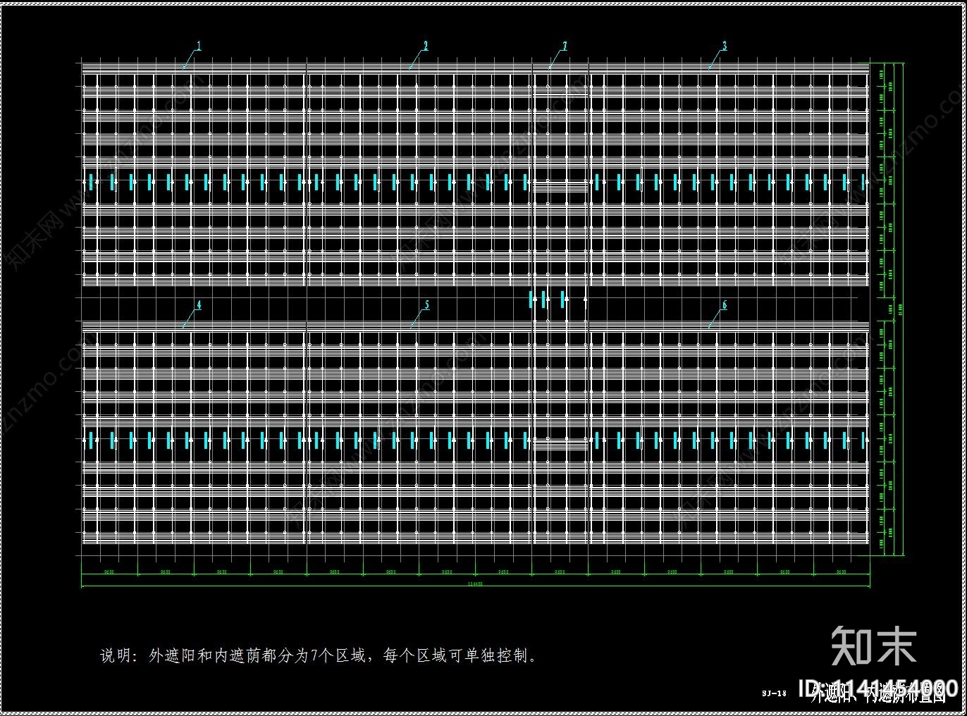 单层某钢结构大棚cad施工图下载【ID:1141454000】