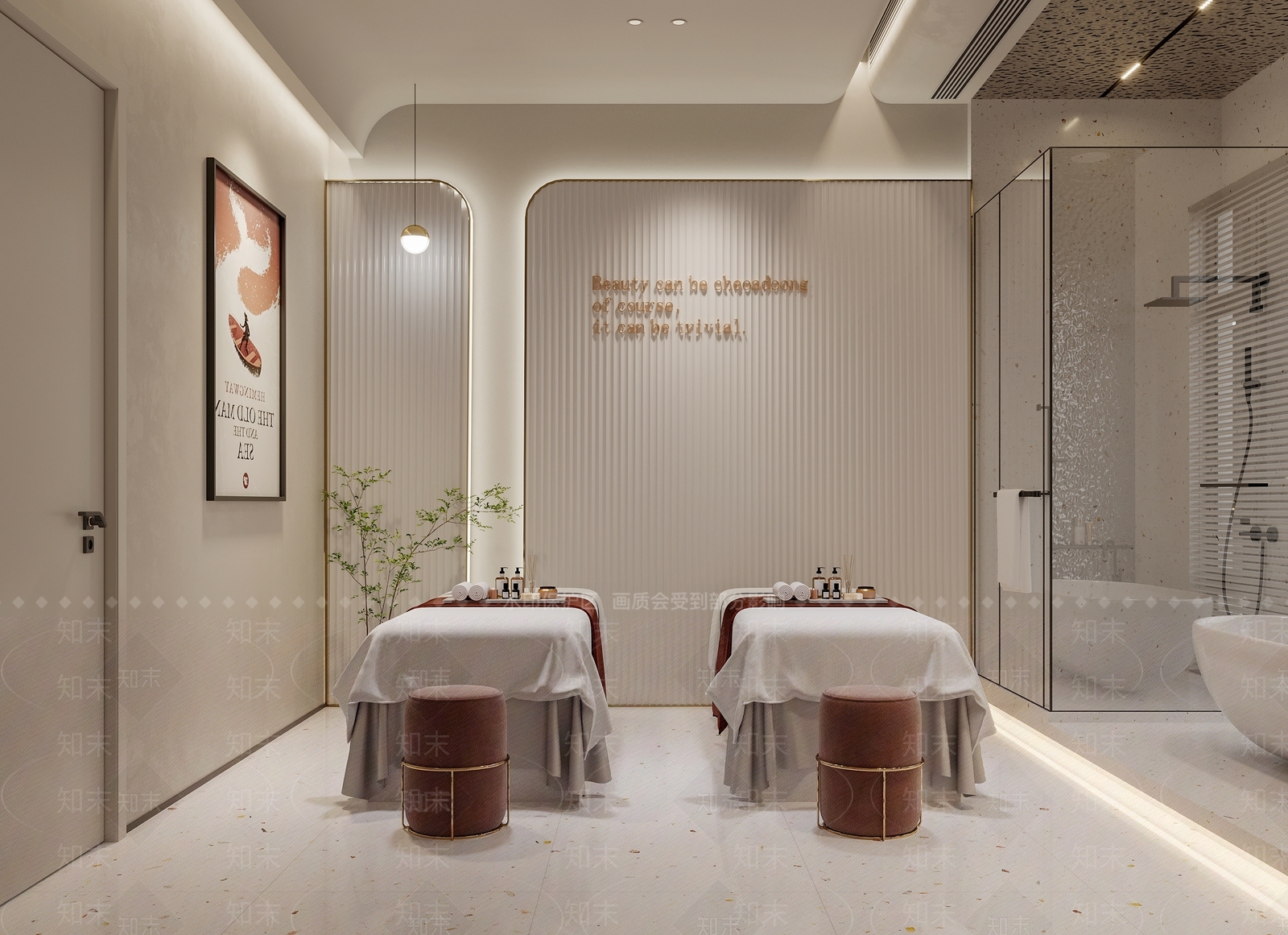 现代美容SPA店包厢3D模型下载【ID:1141457304】