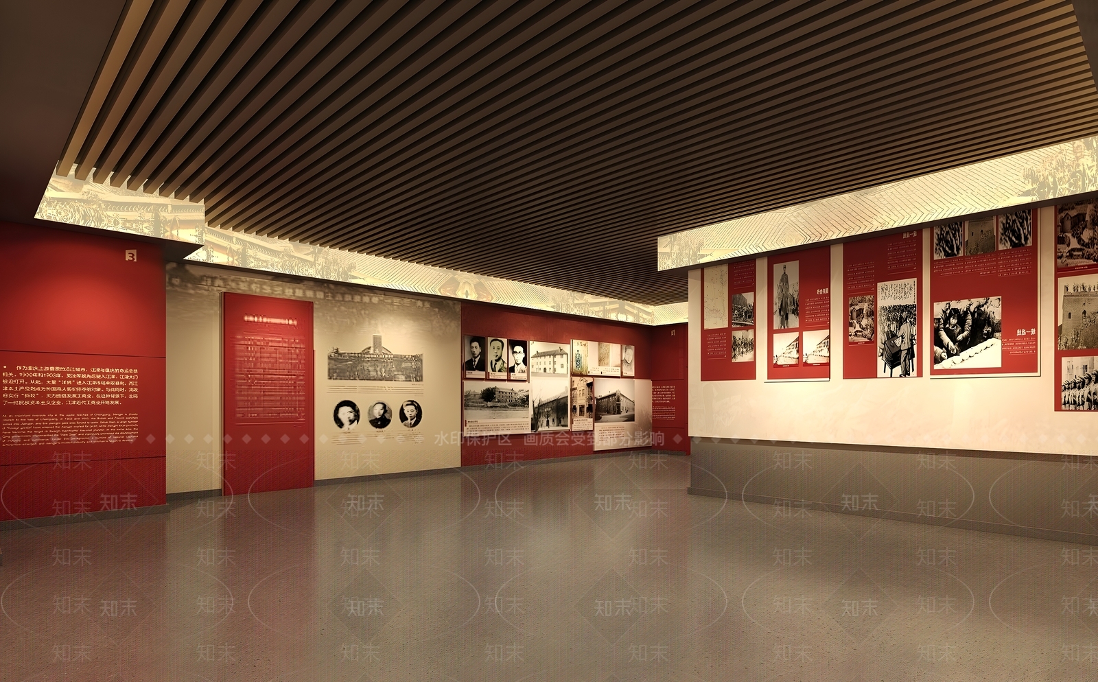 现代党建展厅SU模型下载【ID:1141457569】