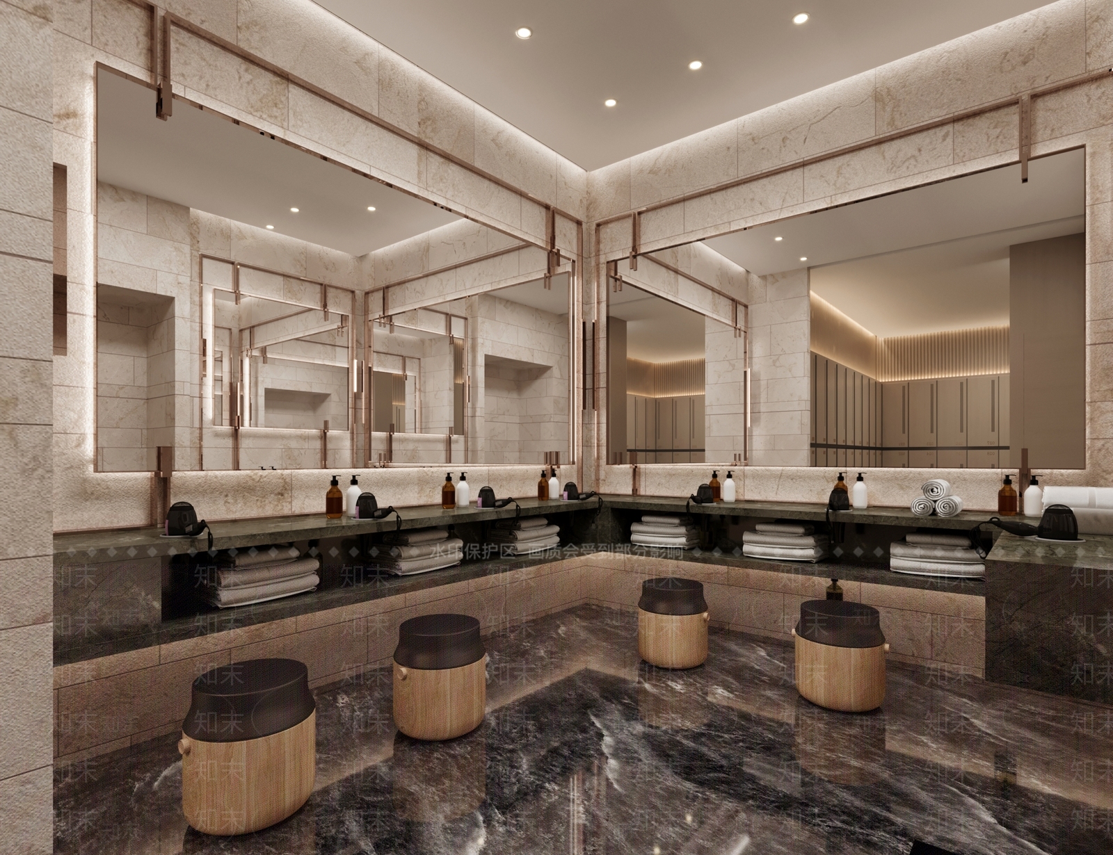 现代温泉酒店卫生间3D模型下载【ID:1141457720】