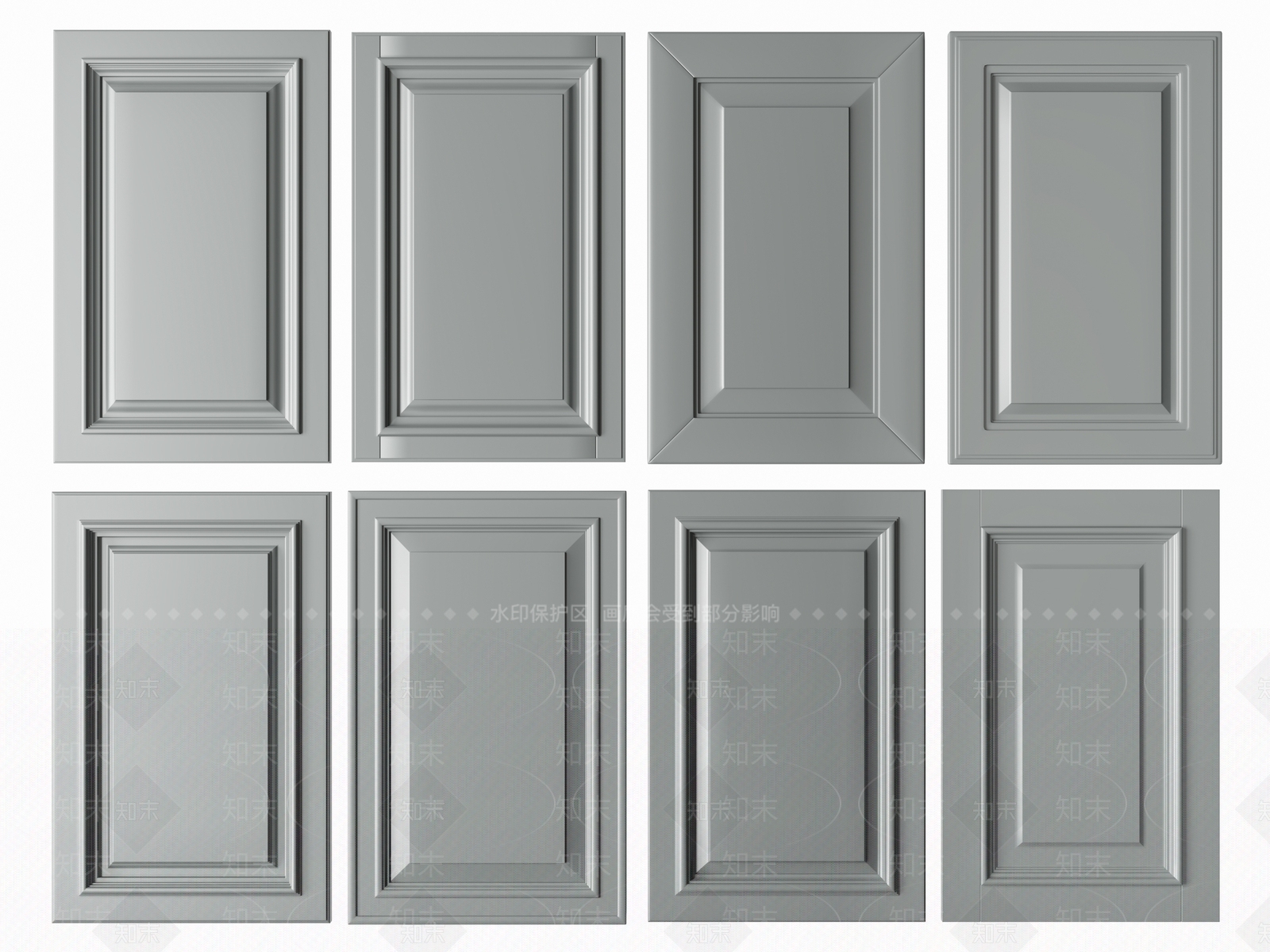 简欧橱柜门板3D模型下载【ID:1141461189】