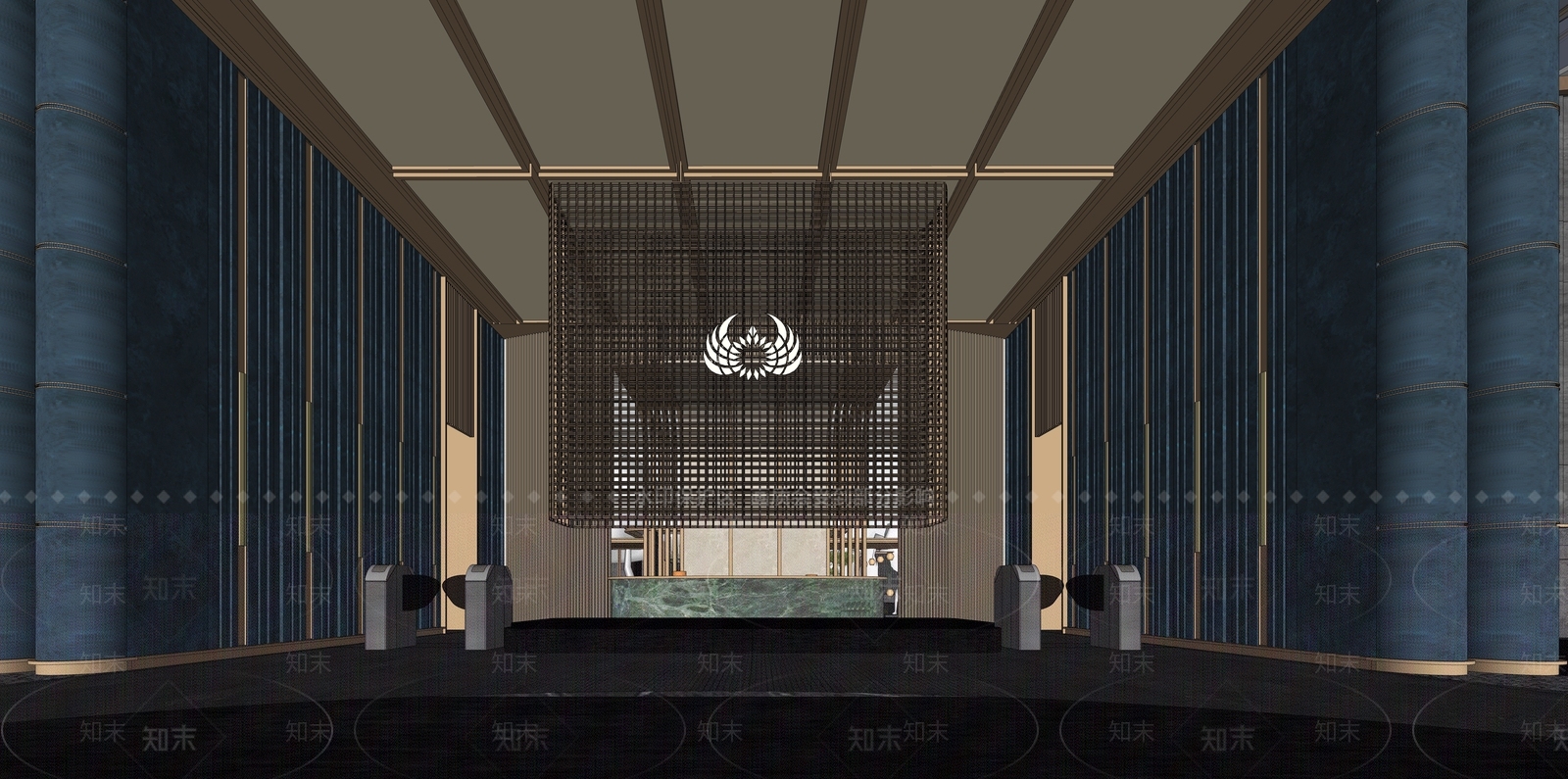现代售楼处内部SU模型下载【ID:1141462413】