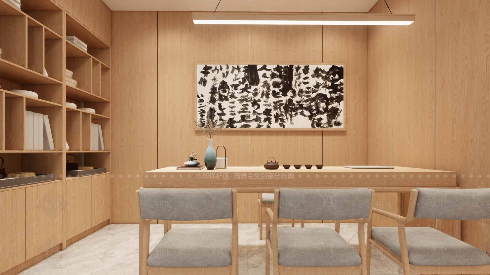 新中式茶餐厅SU模型下载【ID:1215936685】