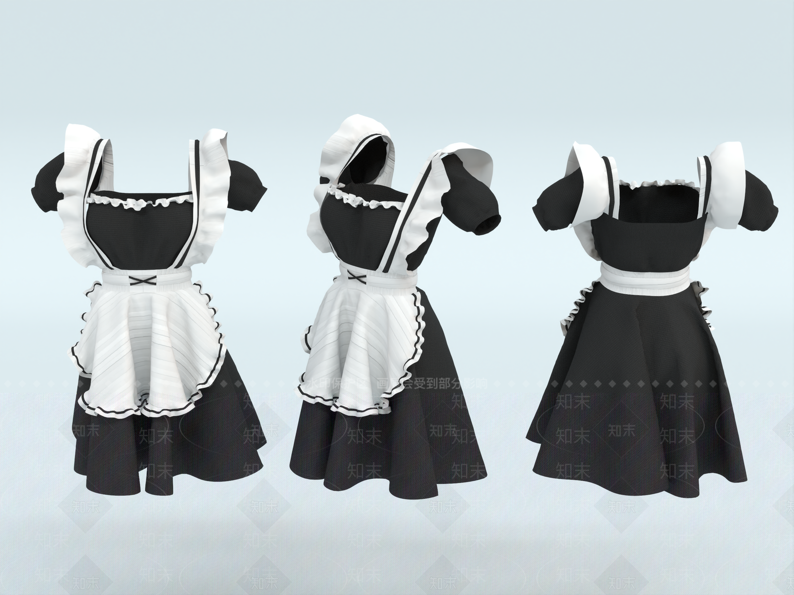 衣服3D模型渲染效果图
