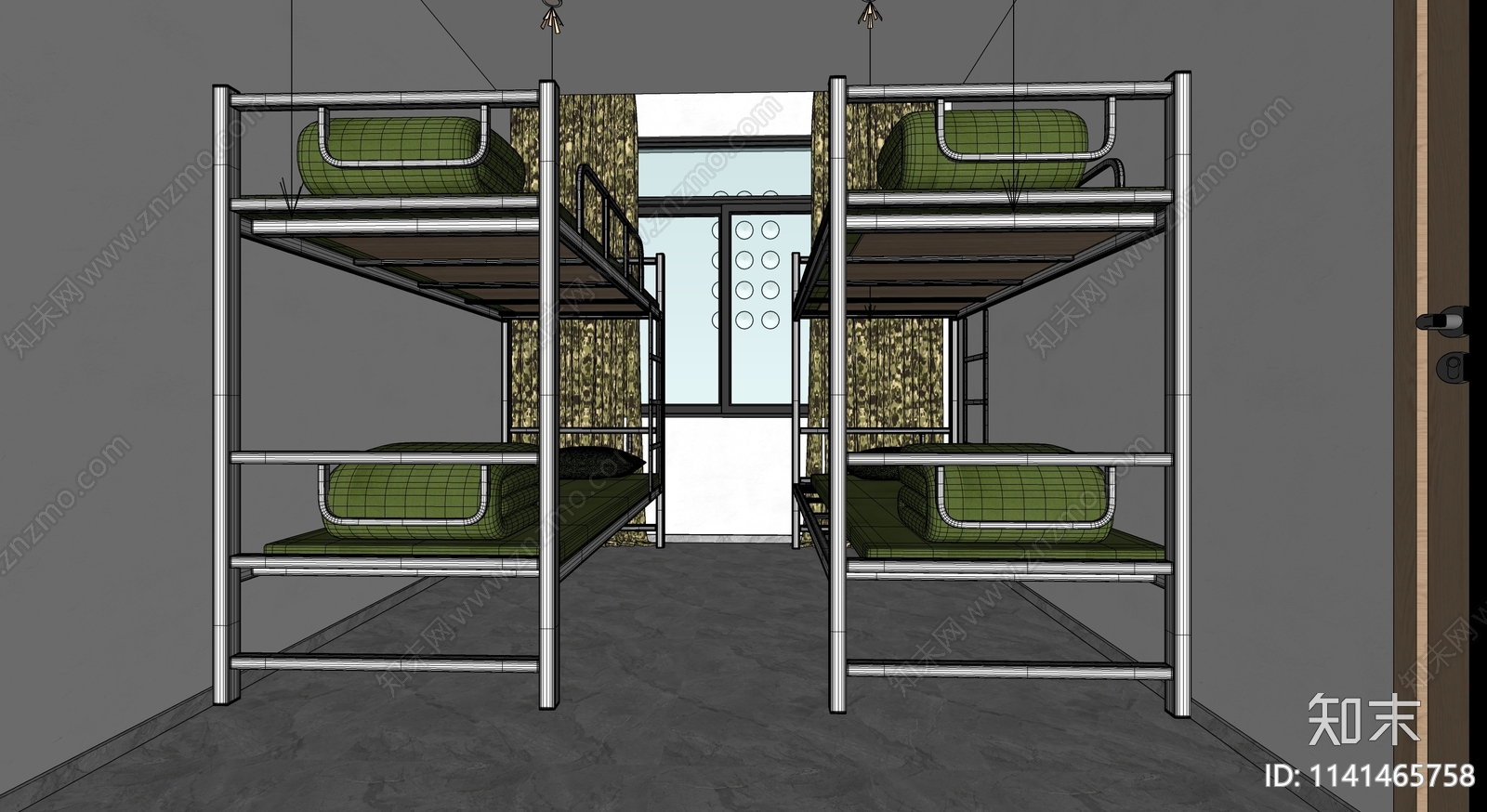 现代学校宿舍SU模型下载【ID:1141465758】
