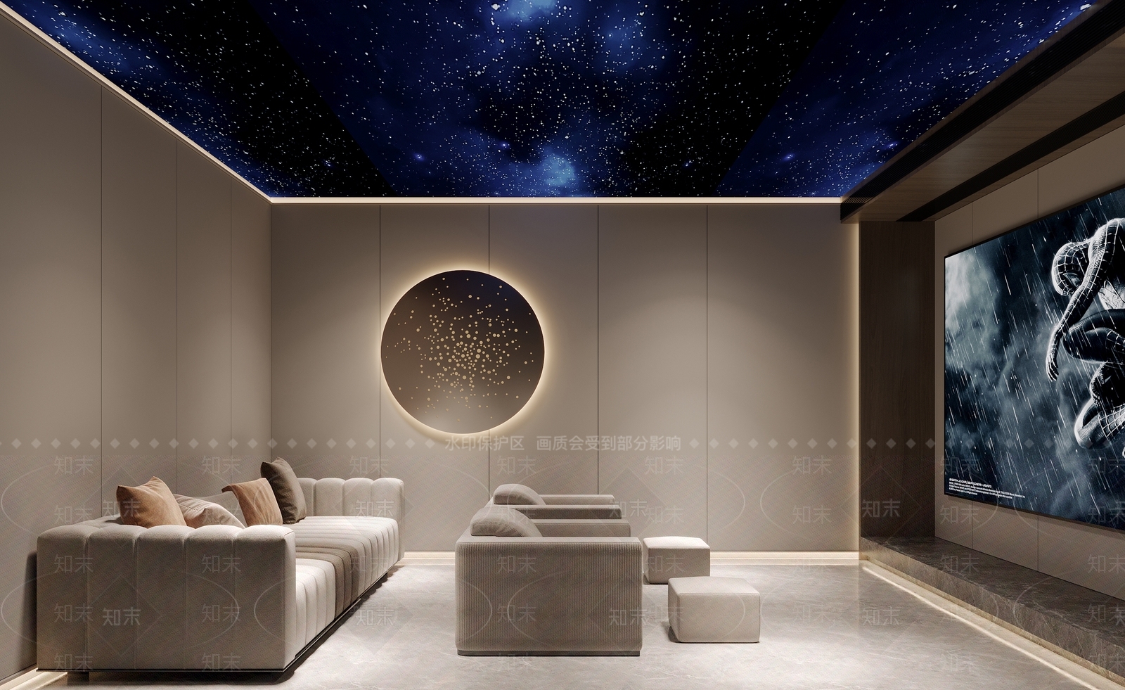 现代家居影音室3D模型下载【ID:1141465804】