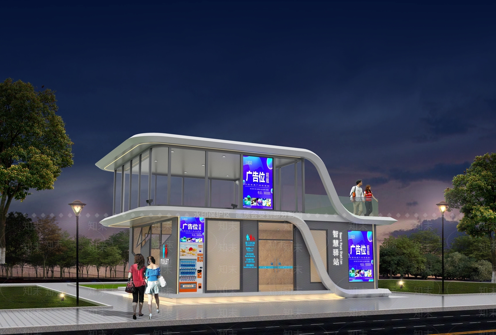 现代公共卫生间3D模型下载【ID:1141473764】