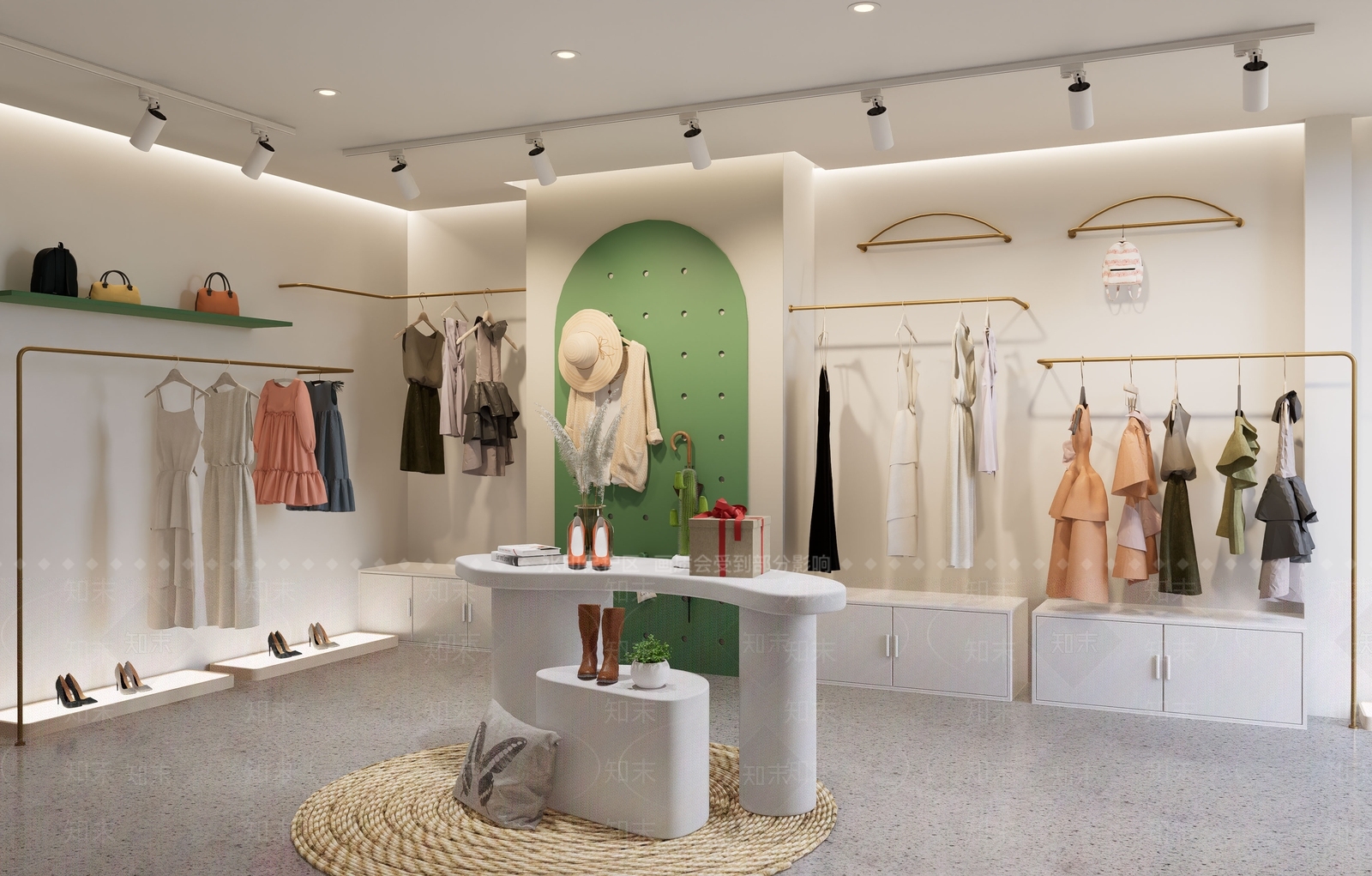 现代服装箱包店SU模型下载【ID:1141476391】