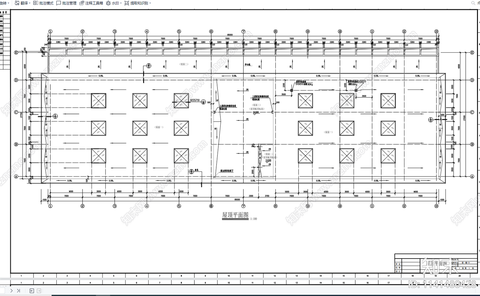 3层框架结构体育馆建筑cad施工图下载【ID:1141480428】