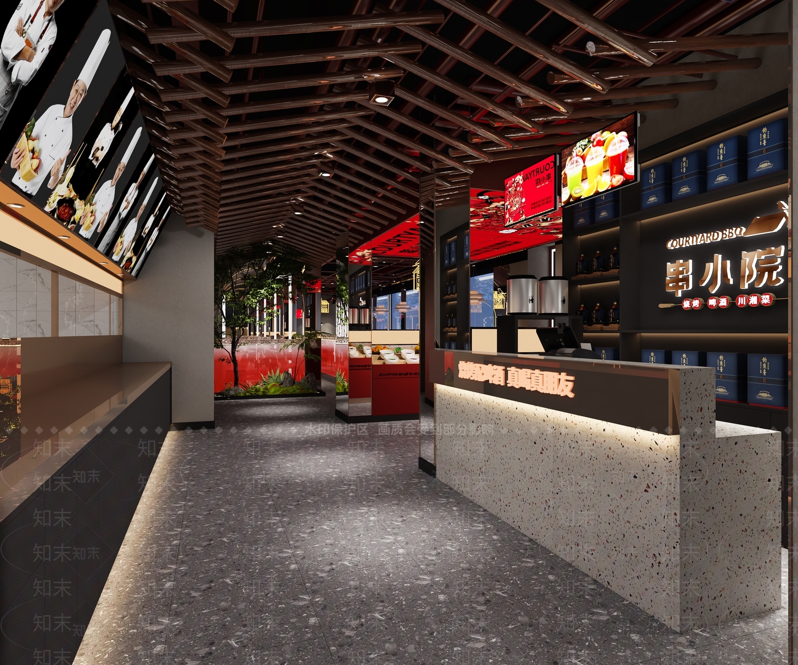 现代火锅店3D模型下载【ID:1141481551】