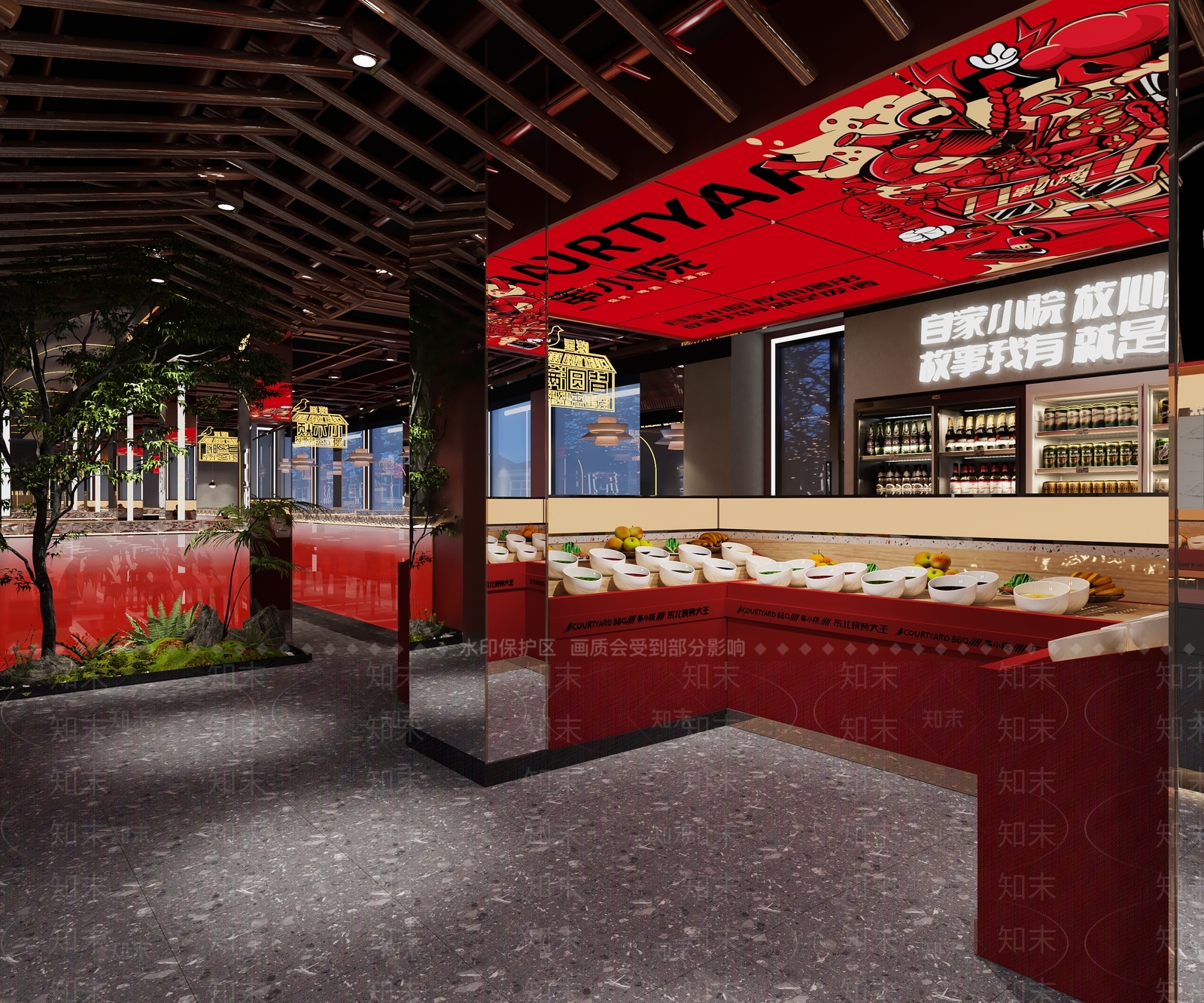 现代火锅店3D模型下载【ID:1141481551】
