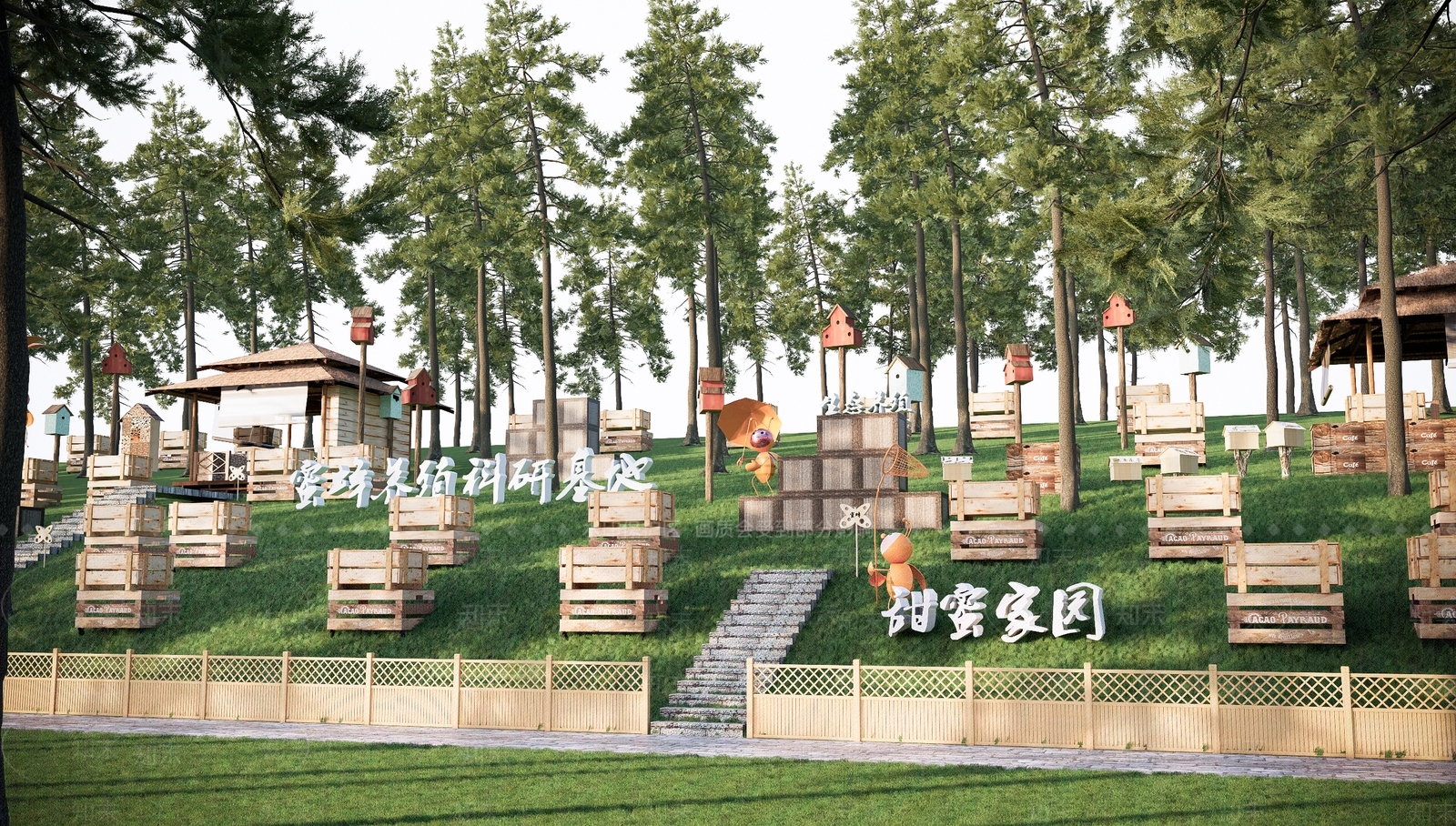 现代乡村蜜蜂科研基地SU模型下载【ID:1141483250】