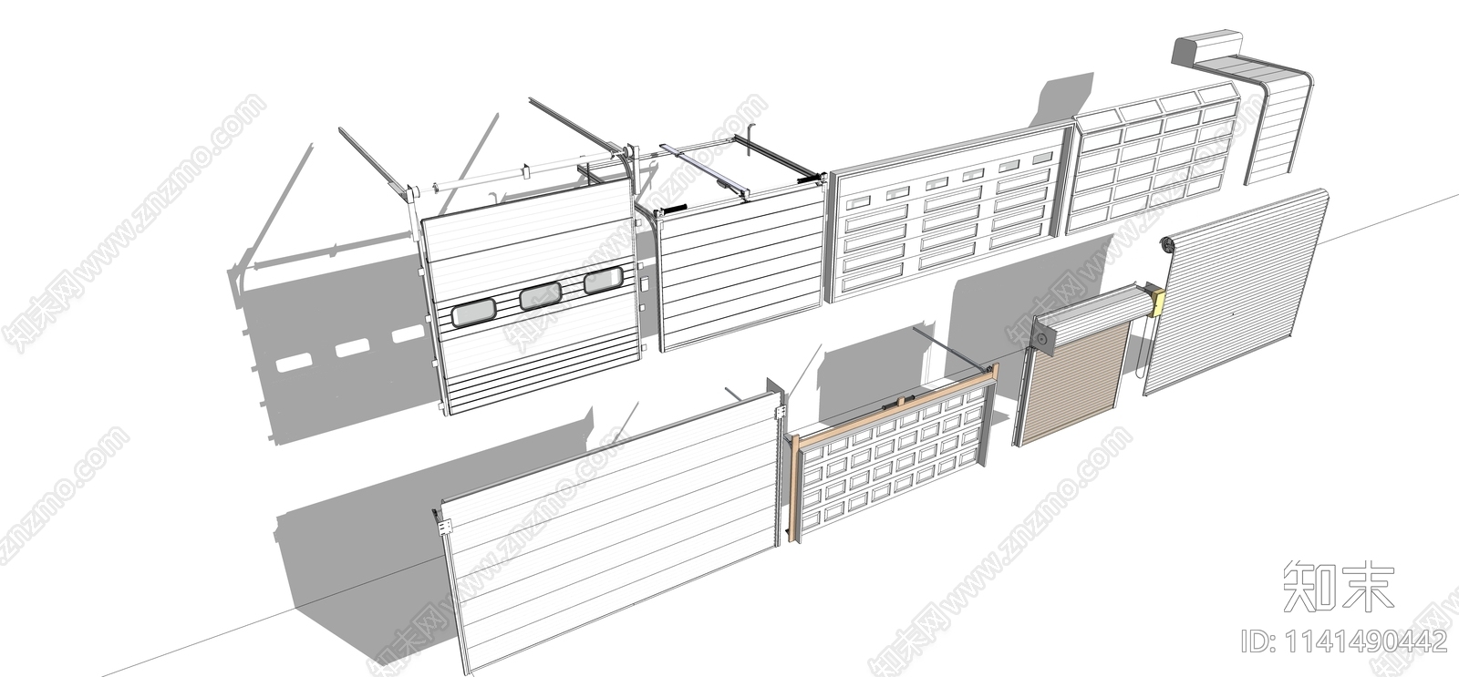 现代卷帘门SU模型下载【ID:1141490442】