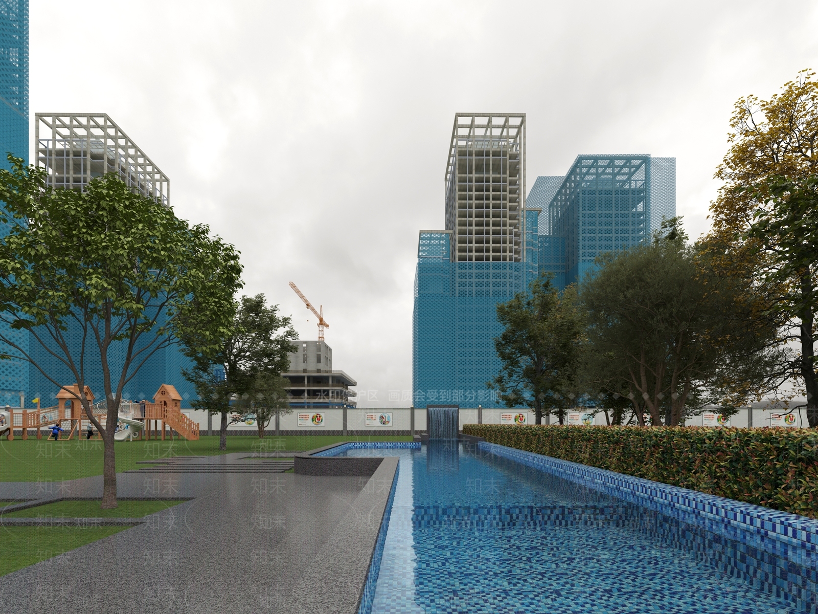 现代泳池3D模型下载【ID:1141500952】