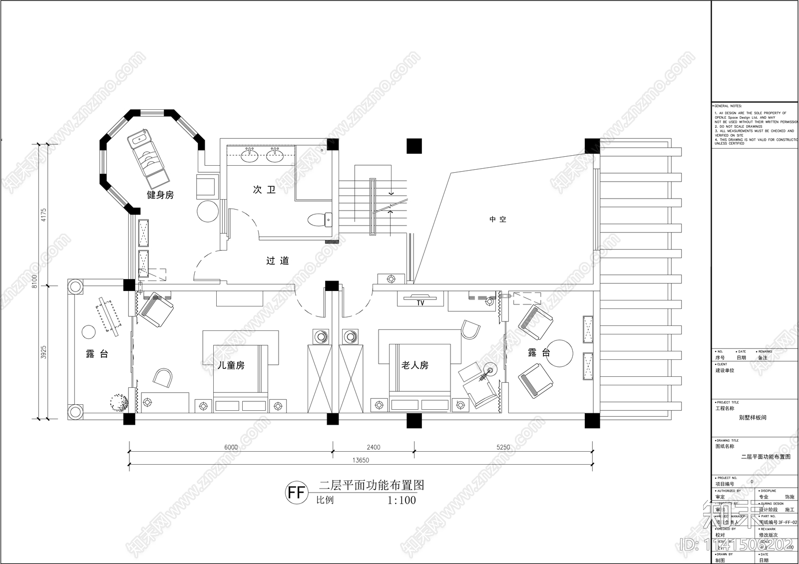 欧式风别墅室内装修cad施工图下载【ID:1141506202】