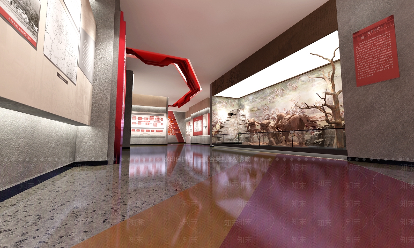 现代党建革命纪念展厅SU模型下载【ID:1141507712】