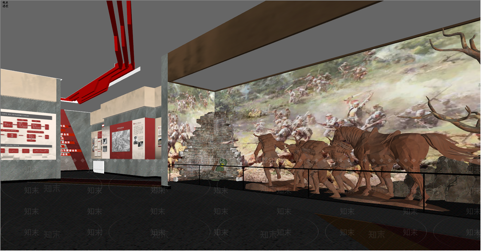 现代党建革命纪念展厅SU模型下载【ID:1141507712】