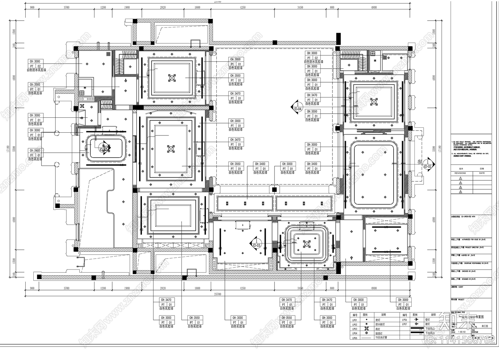 欧式别墅室内装修cad施工图下载【ID:1141508762】