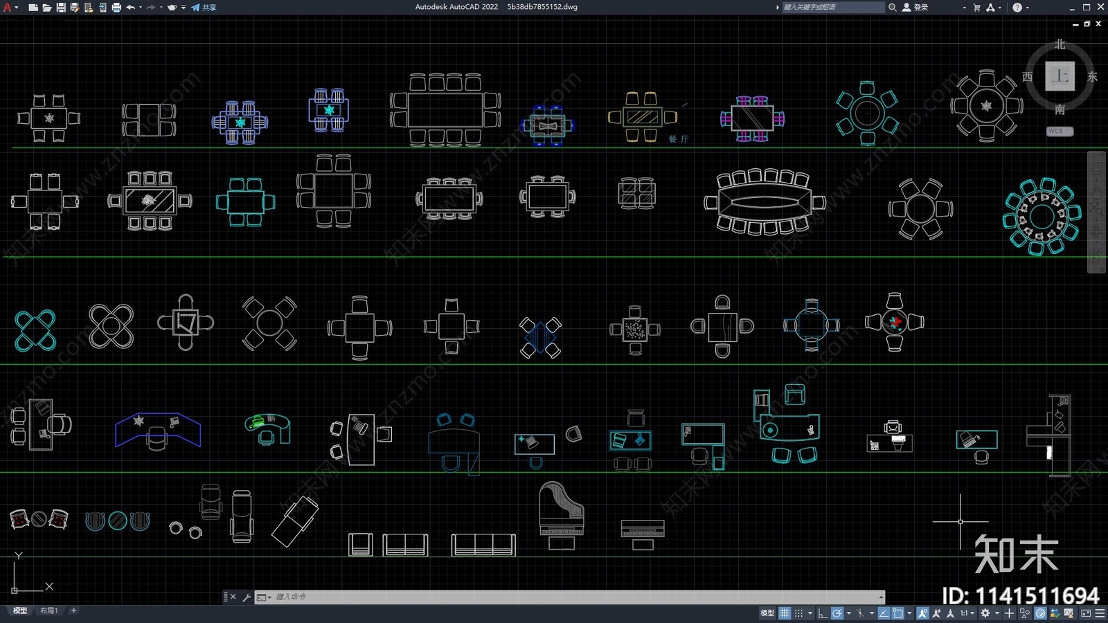 办公桌会议桌餐桌沙发施工图下载【ID:1141511694】