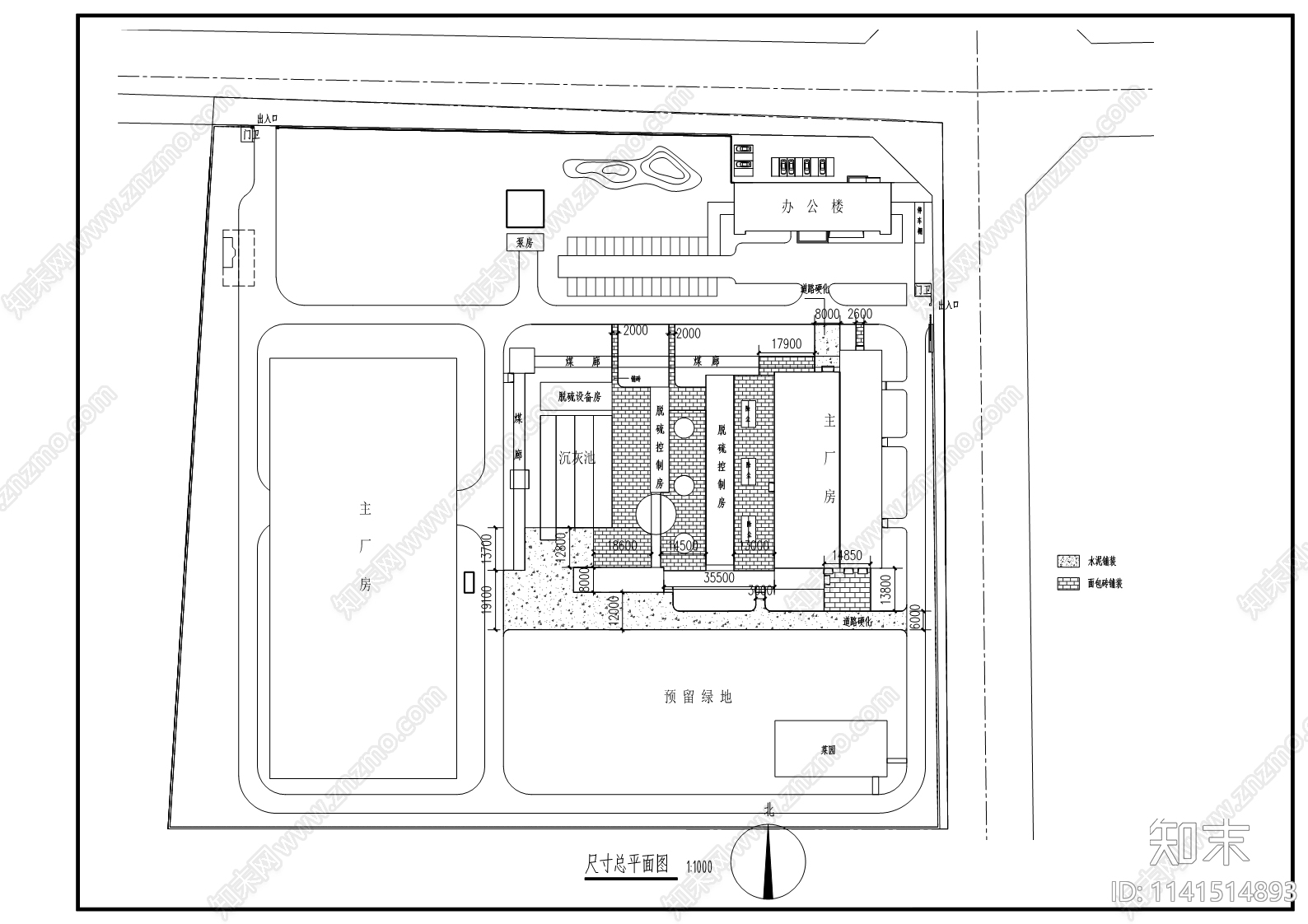 某市区热力站园区景观cad施工图下载【ID:1141514893】