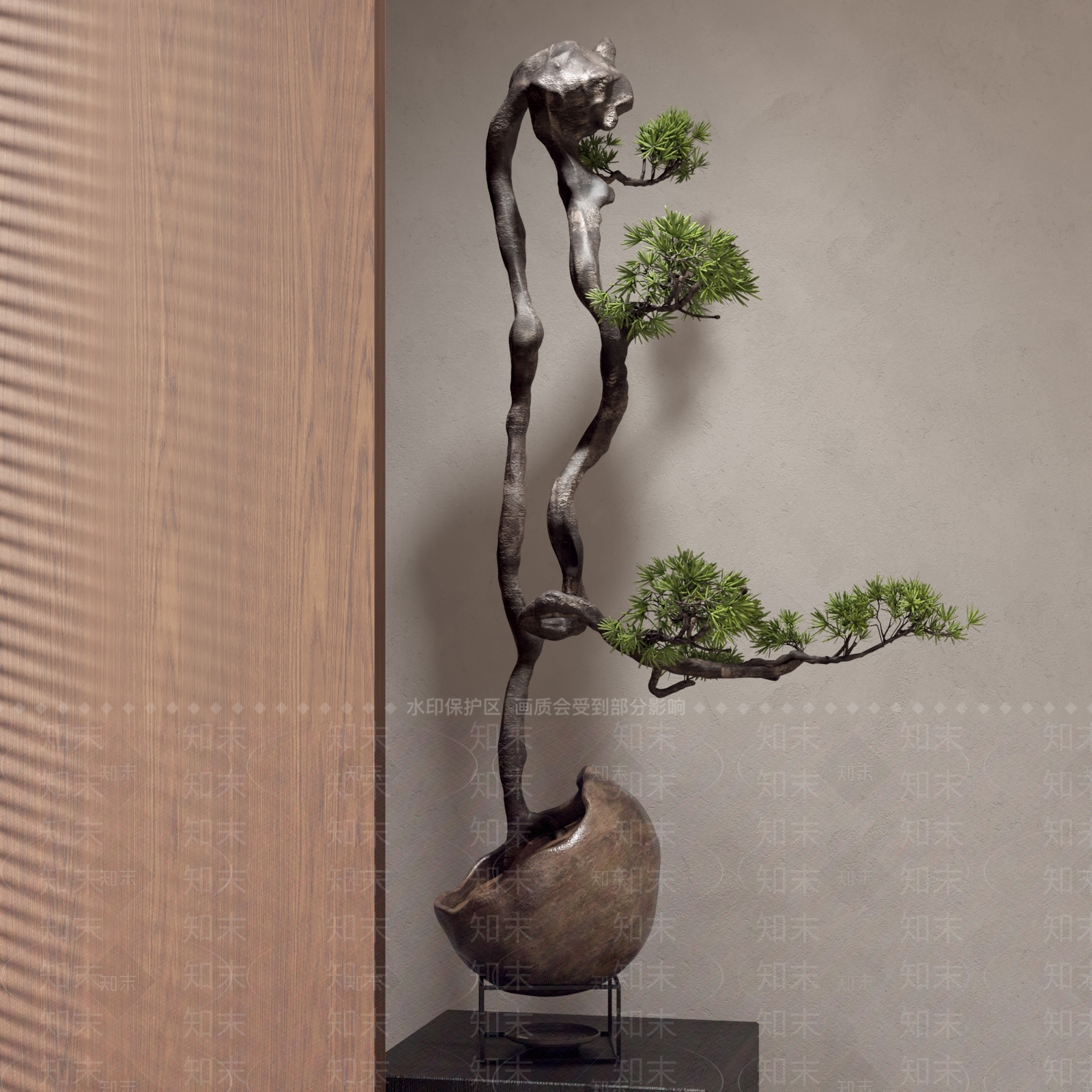 松树盆栽SU模型下载【ID:1141514992】