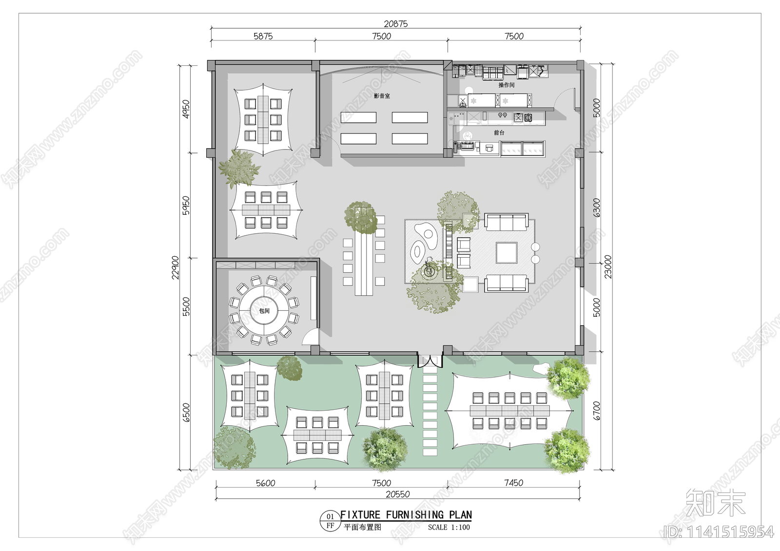 露营营地民宿平面图施工图下载【ID:1141515954】