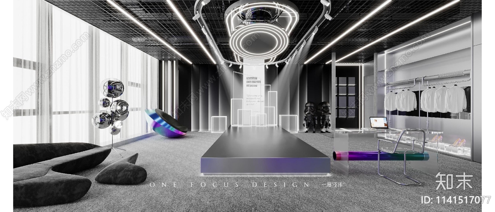 汉京国际服装工作室办公室施工图下载【ID:1141517077】