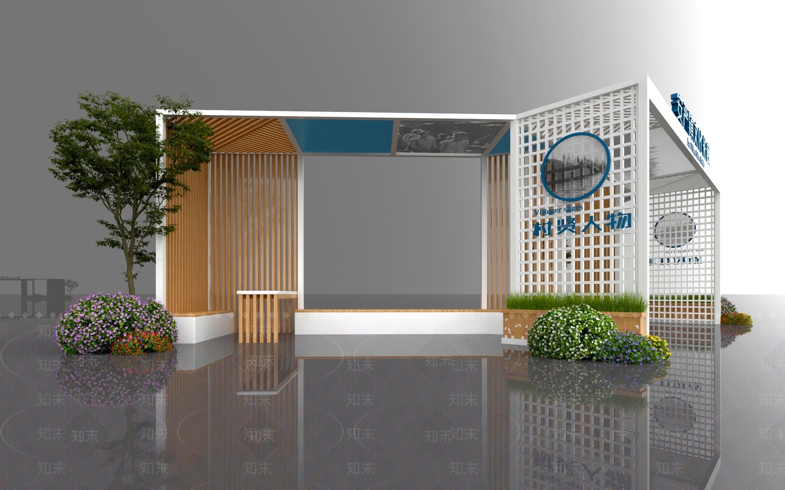 现代校园文化长廊3D模型下载【ID:1141548292】