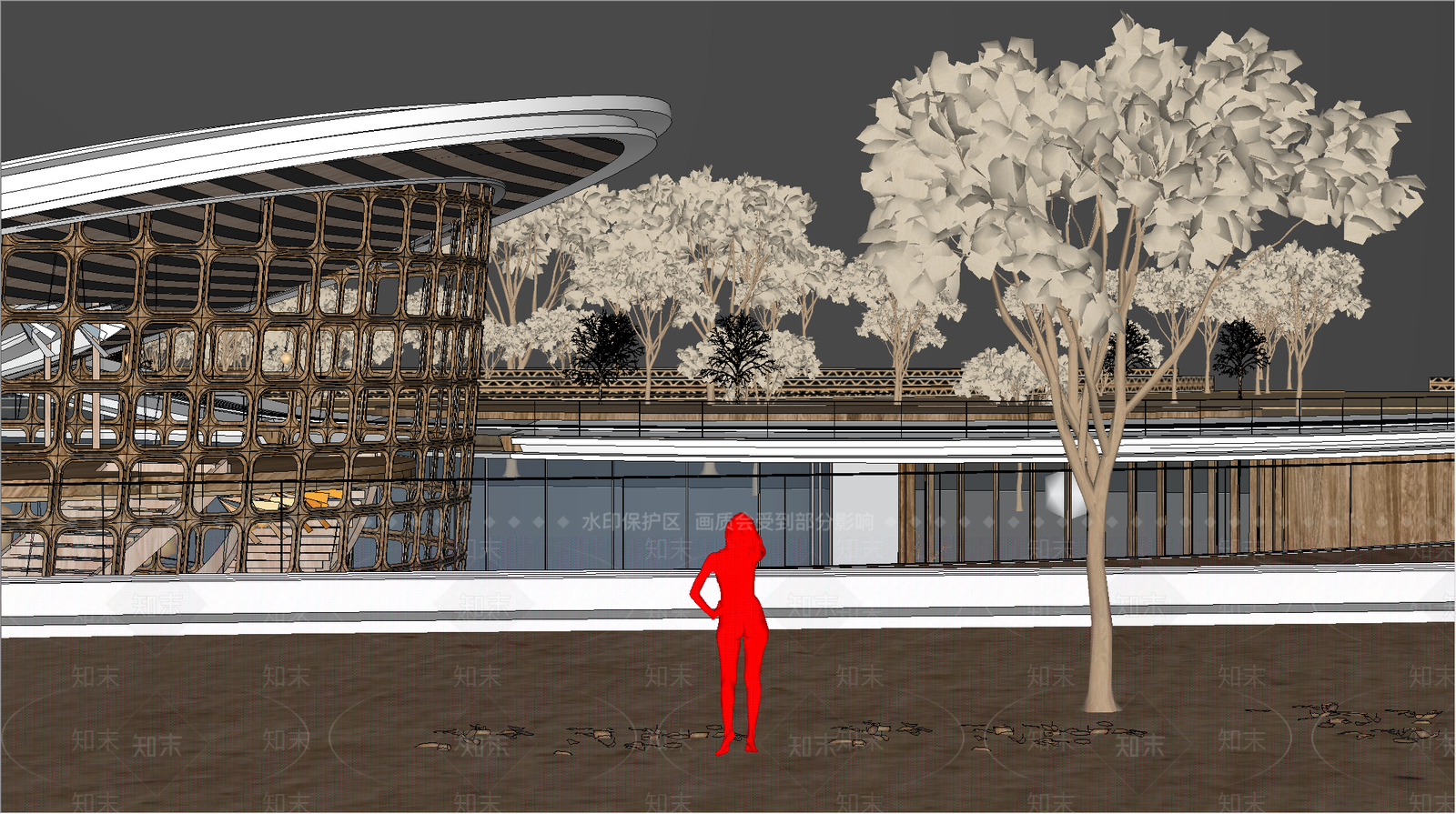 现代建筑手工模型SU模型下载【ID:1141749298】