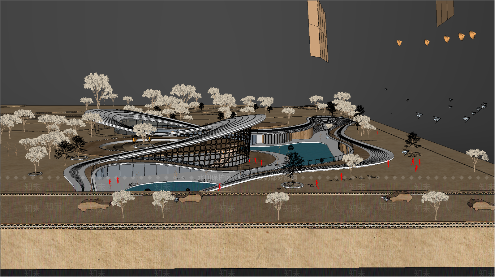 现代建筑手工模型SU模型下载【ID:1141749298】