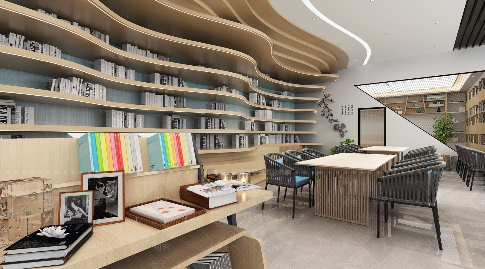现代图书馆3D模型下载【ID:1213924894】