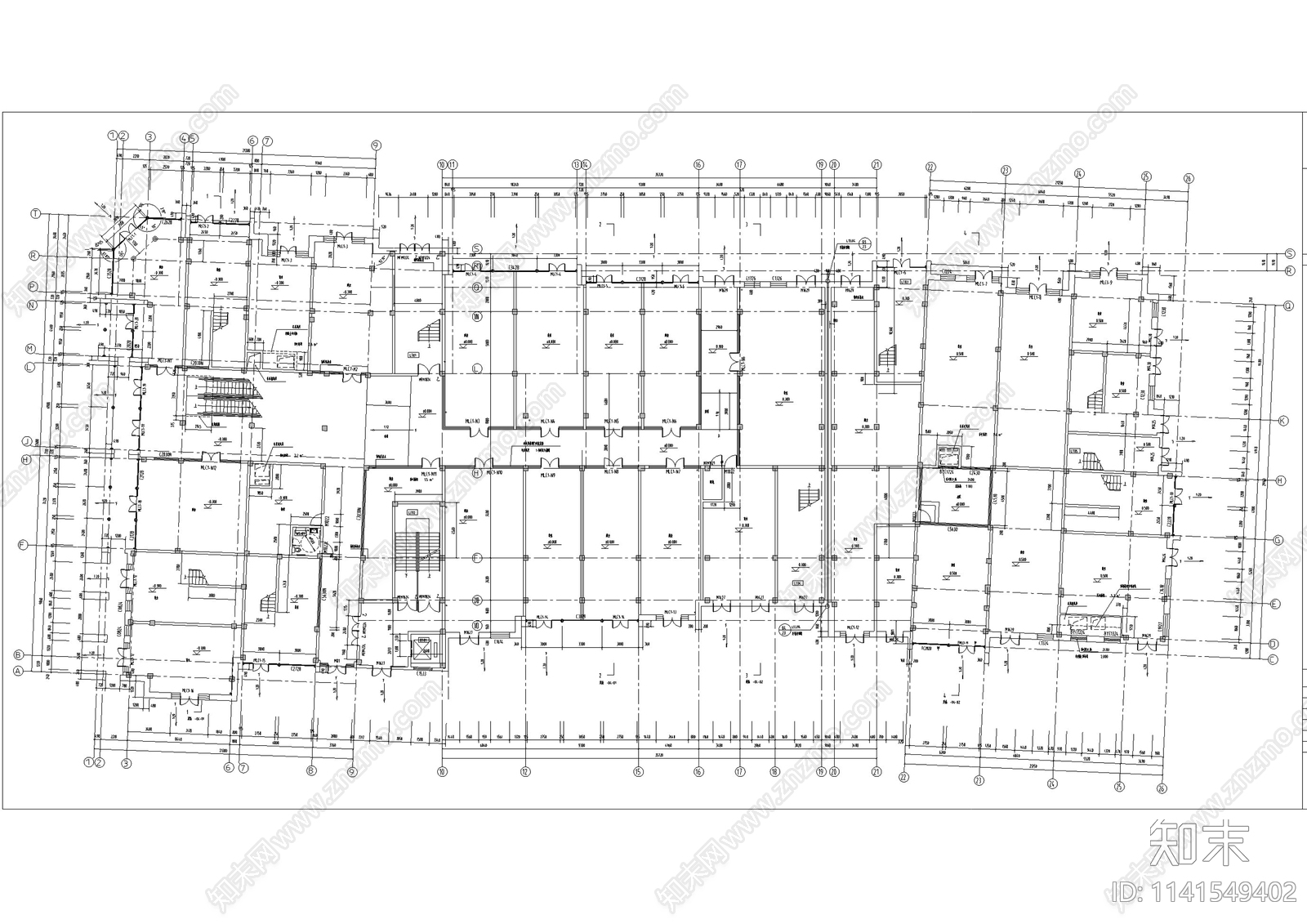 商业街古建筑cad施工图下载【ID:1141549402】