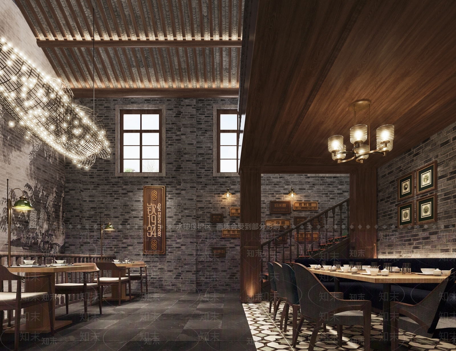 中式茶餐厅3D模型下载【ID:1141555618】