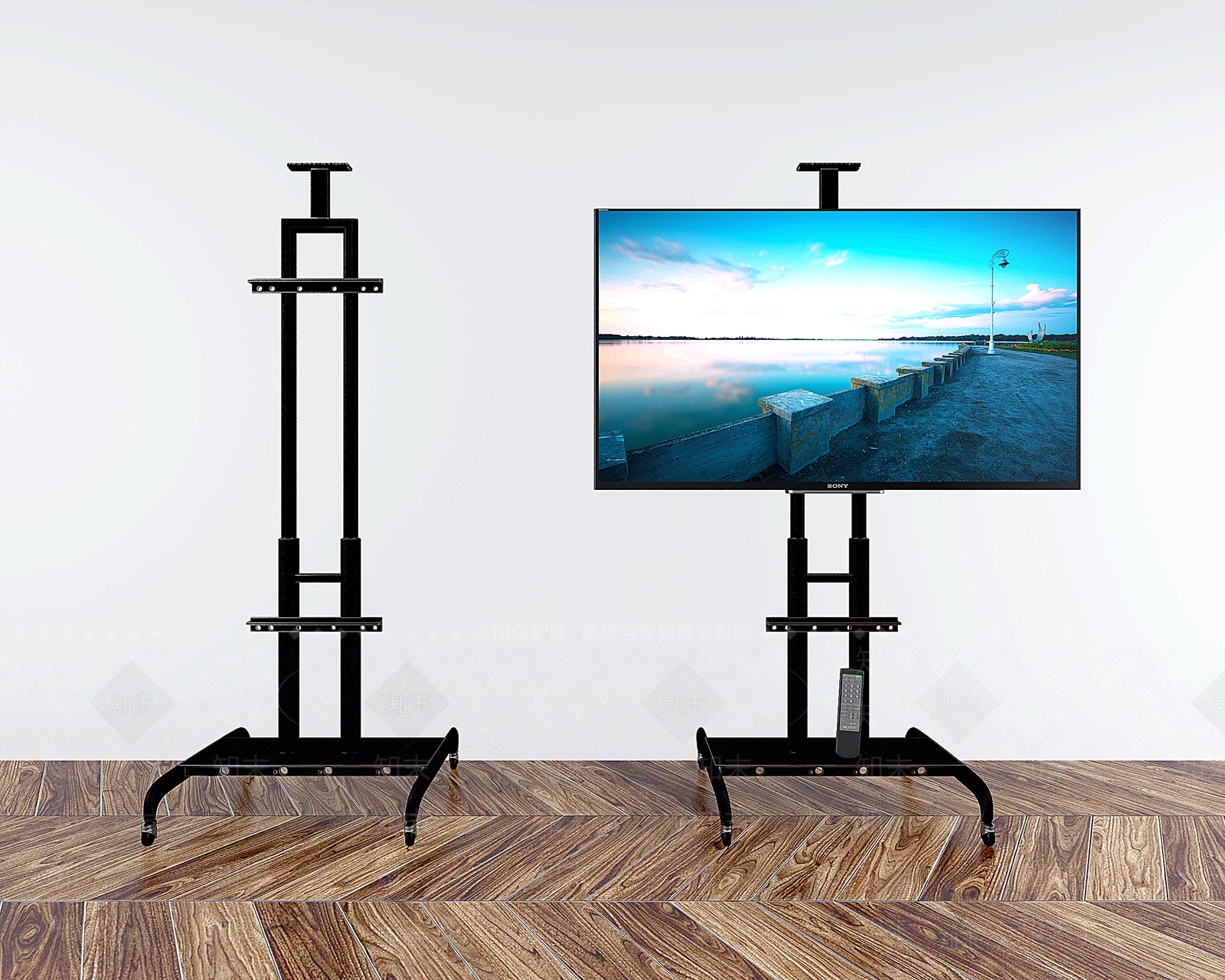 现代电视机移动支架3D模型下载【ID:1177267084】