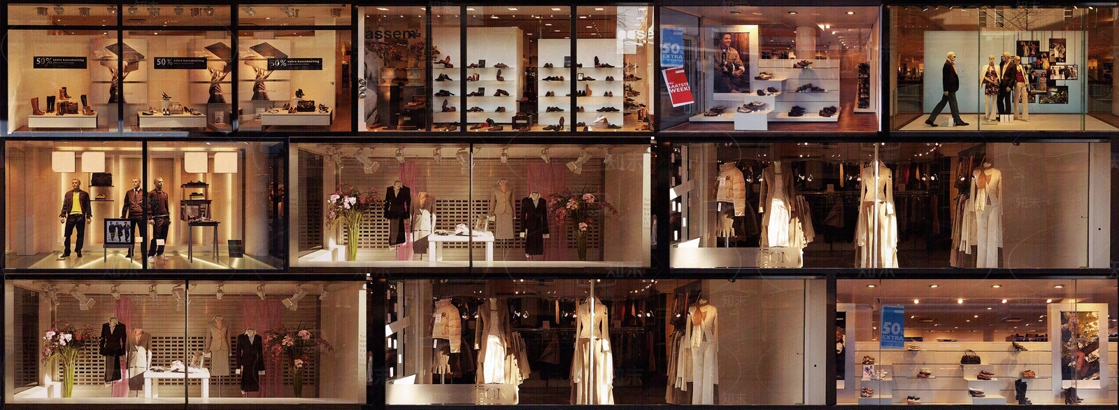 商业室内玻璃橱窗商场店铺门面贴图下载【ID:1148098388】