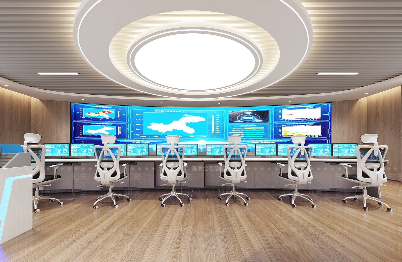 现代电网控制中心3D模型下载【ID:1141567988】