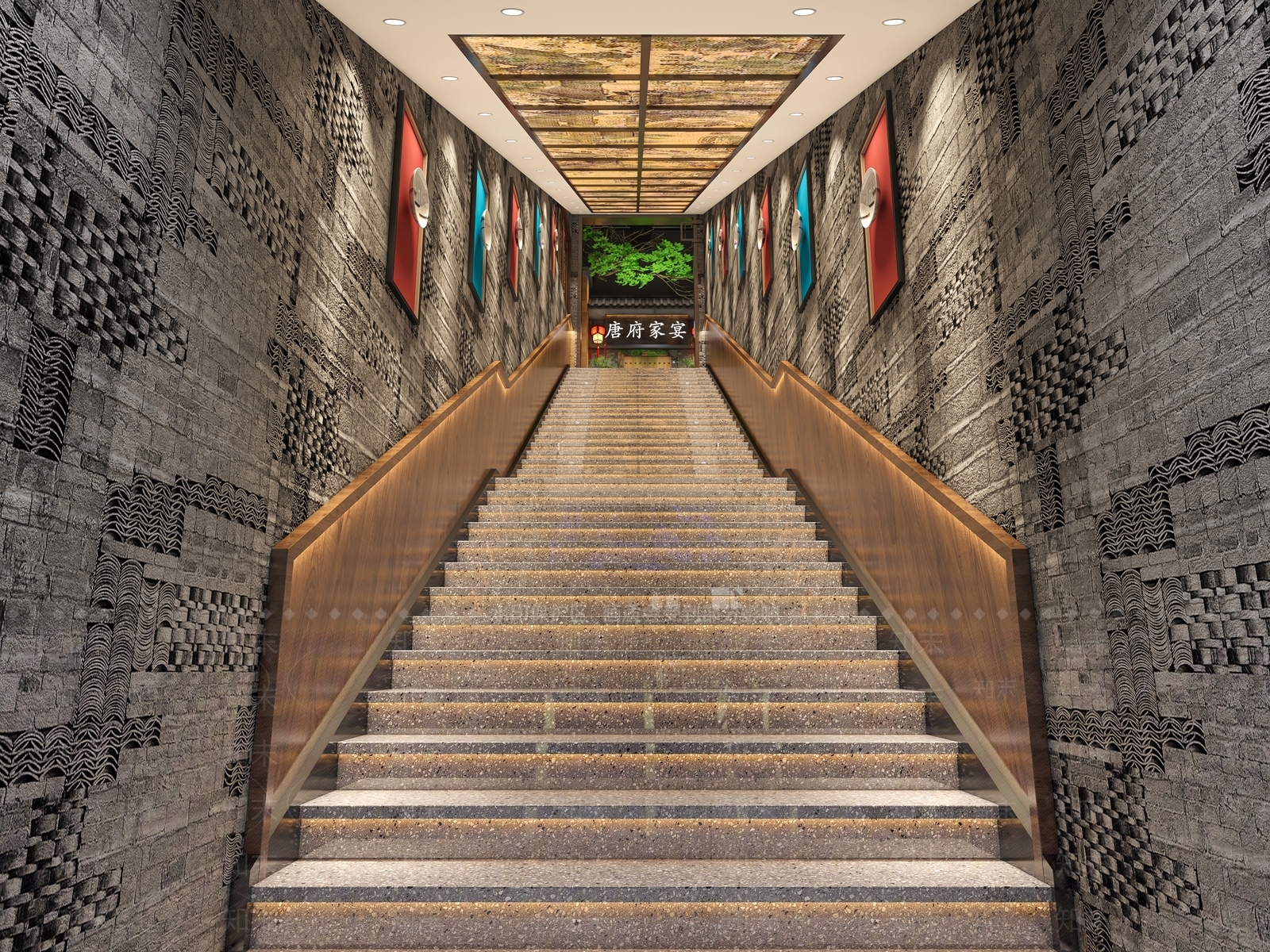 中式走廊3D模型下载【ID:1213925915】
