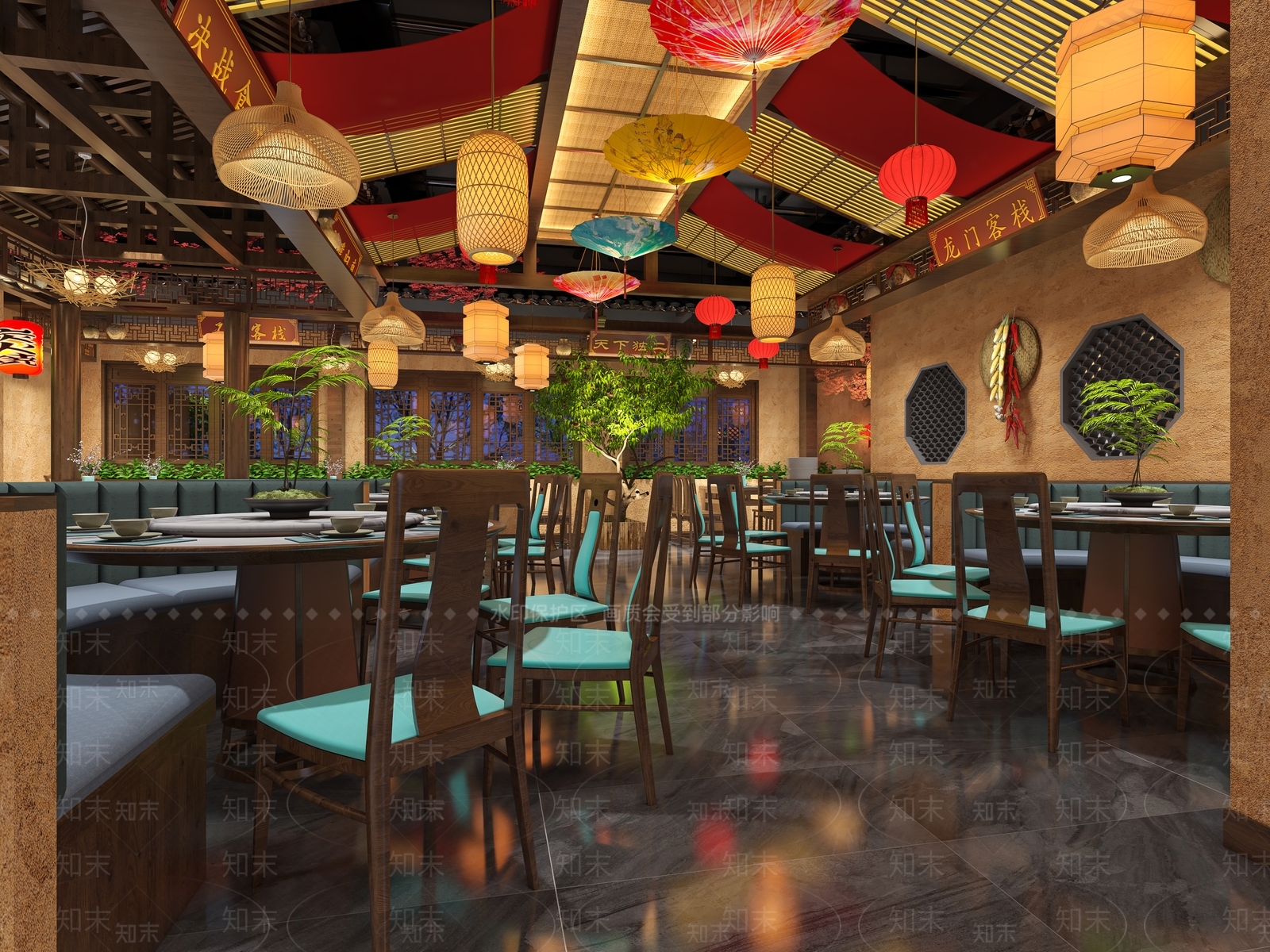 中式走廊3D模型下载【ID:1213925915】