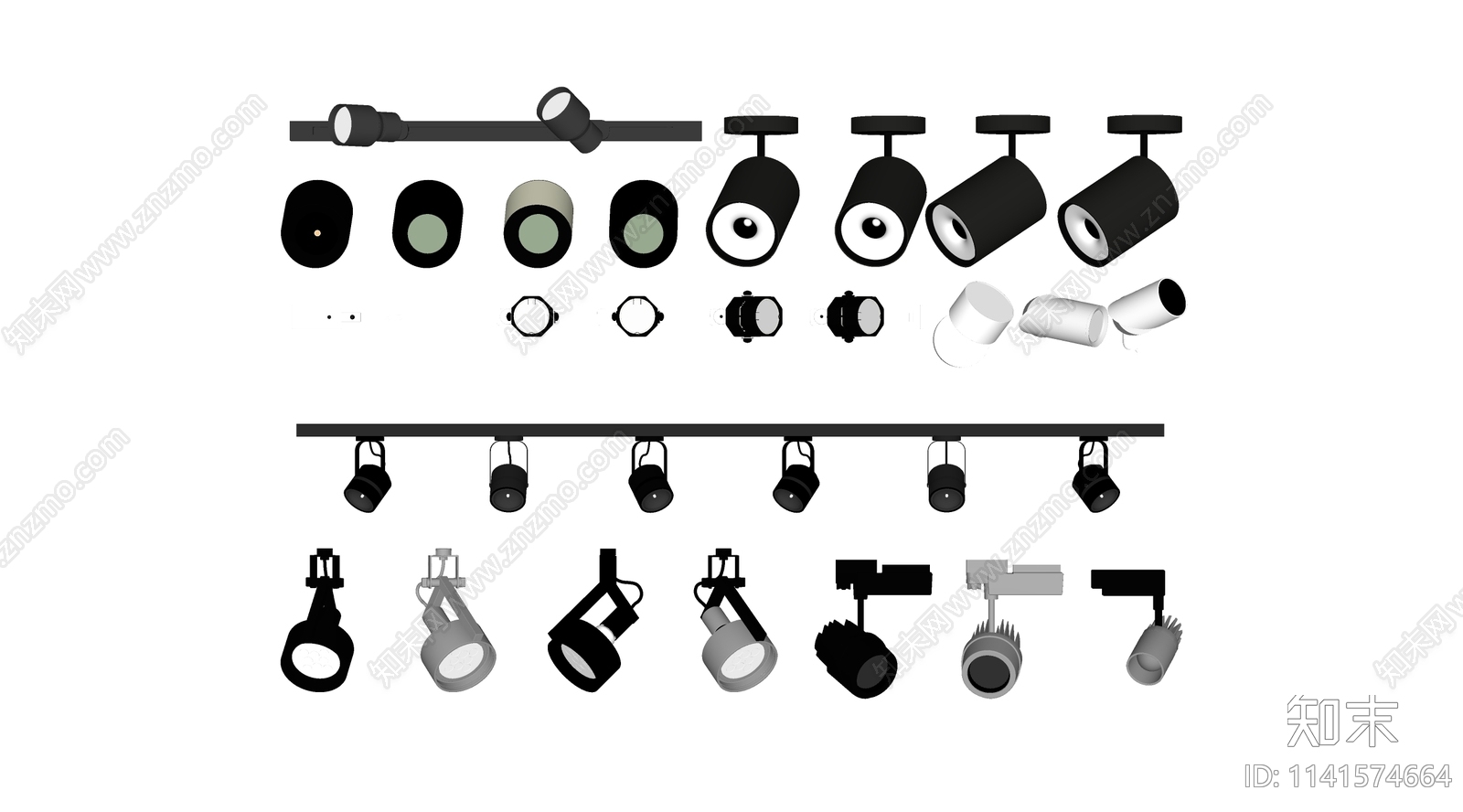 现代轨道灯SU模型下载【ID:1141574664】