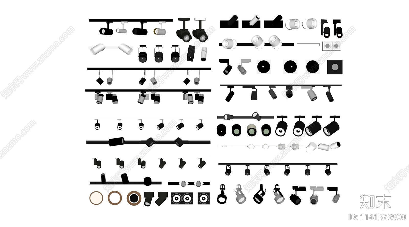 现代轨道灯SU模型下载【ID:1141576900】