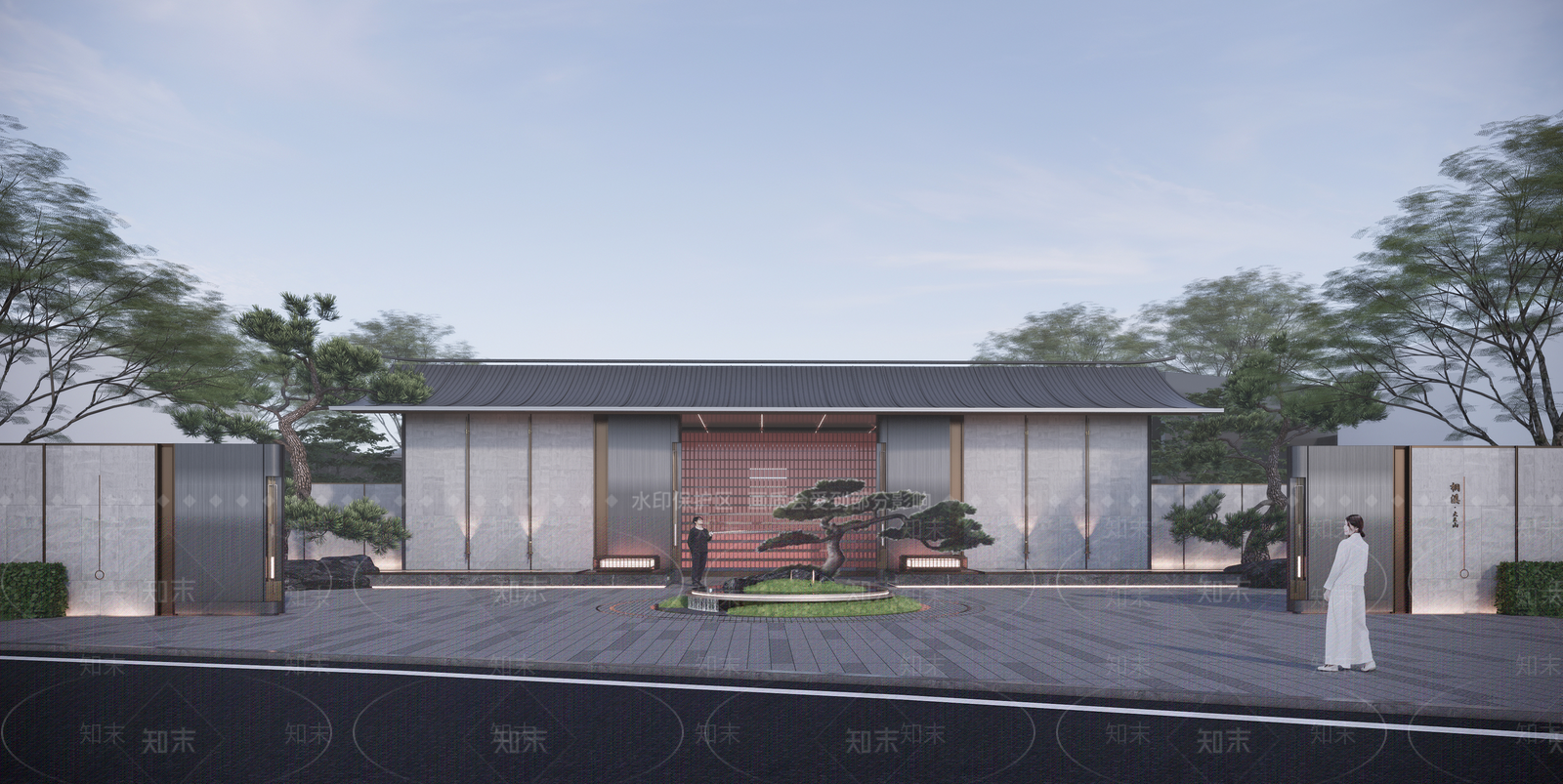 中式主入口门楼SU模型下载【ID:1141594390】