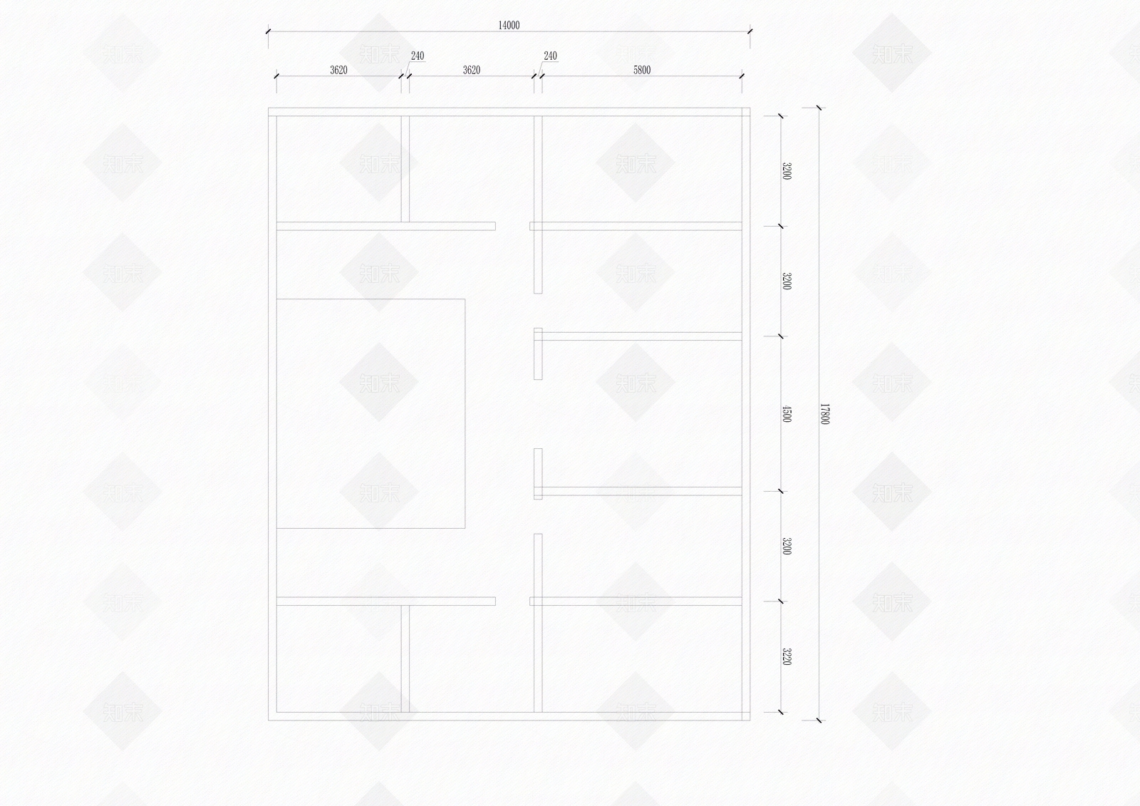 豪华别墅cad平面布置图贴图下载【ID:1141597392】