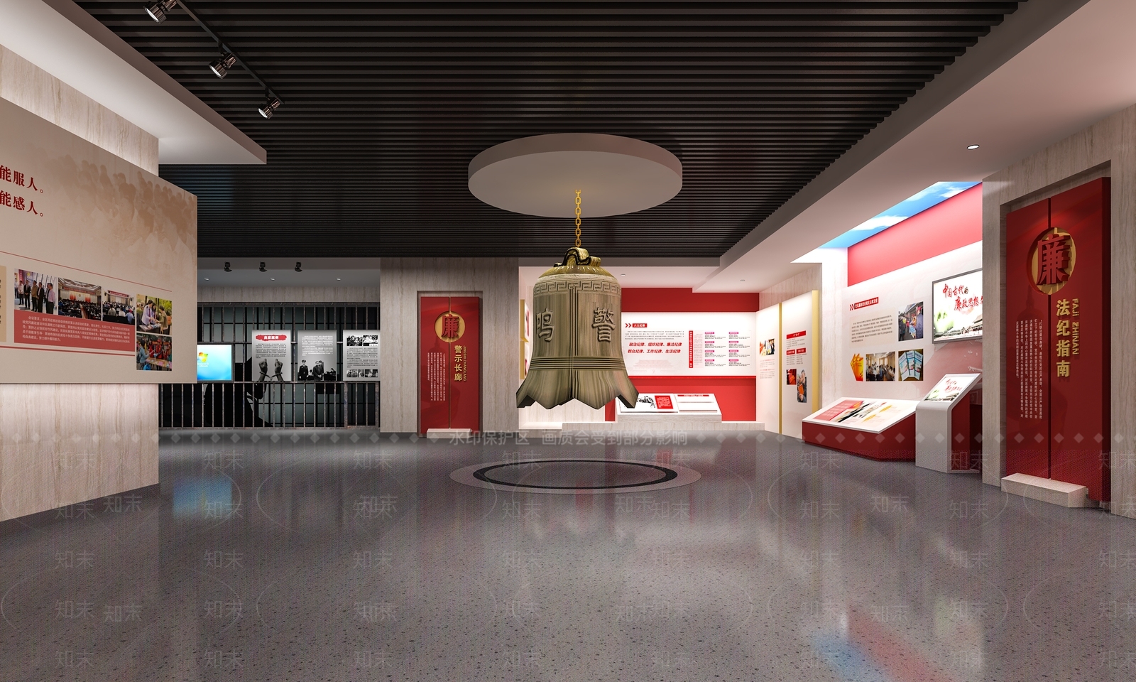 现代党建展厅SU模型下载【ID:1141620246】