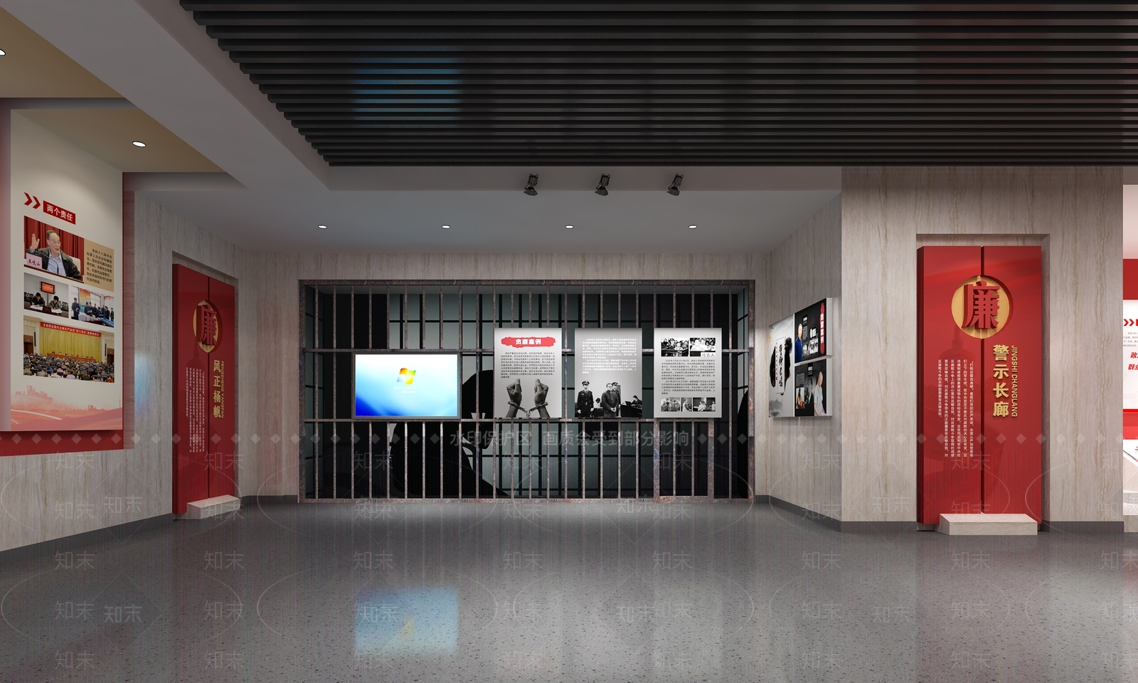 现代党建展厅SU模型下载【ID:1141620246】