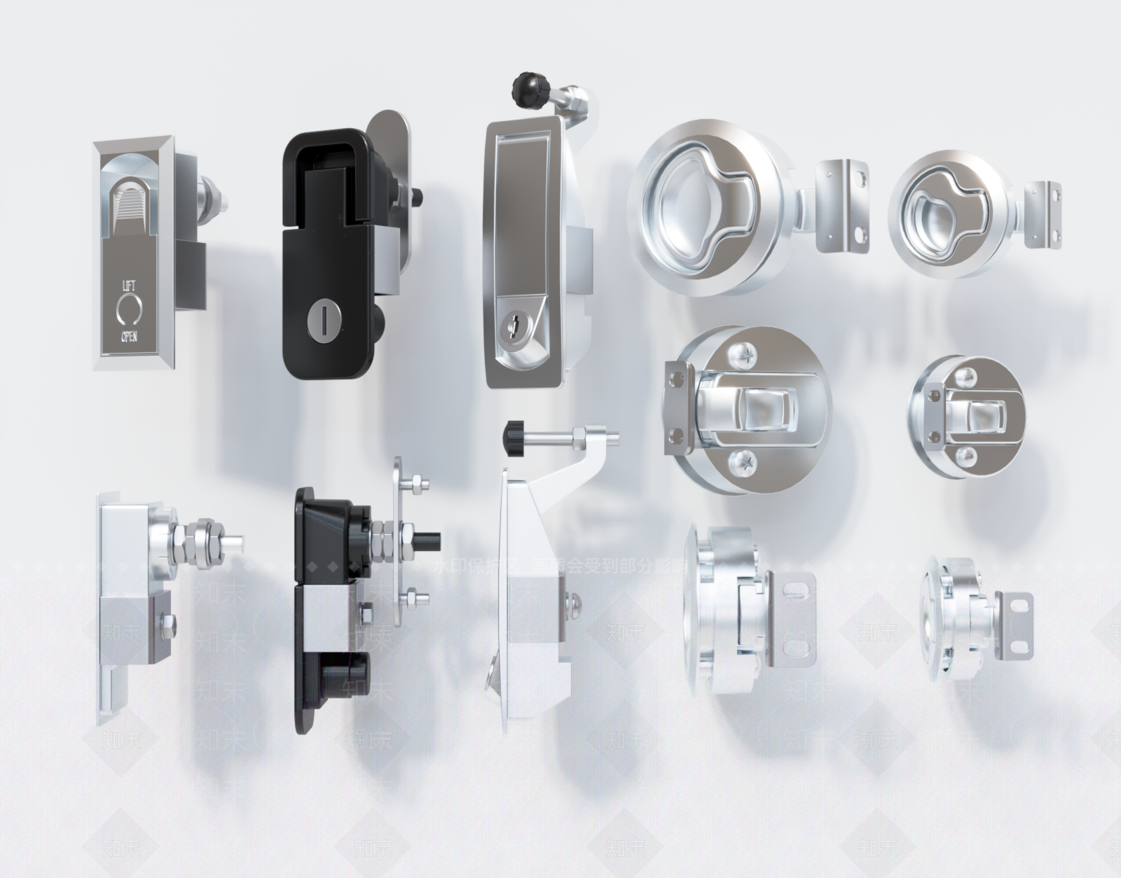 现代门锁拉手SU模型下载【ID:1141622159】