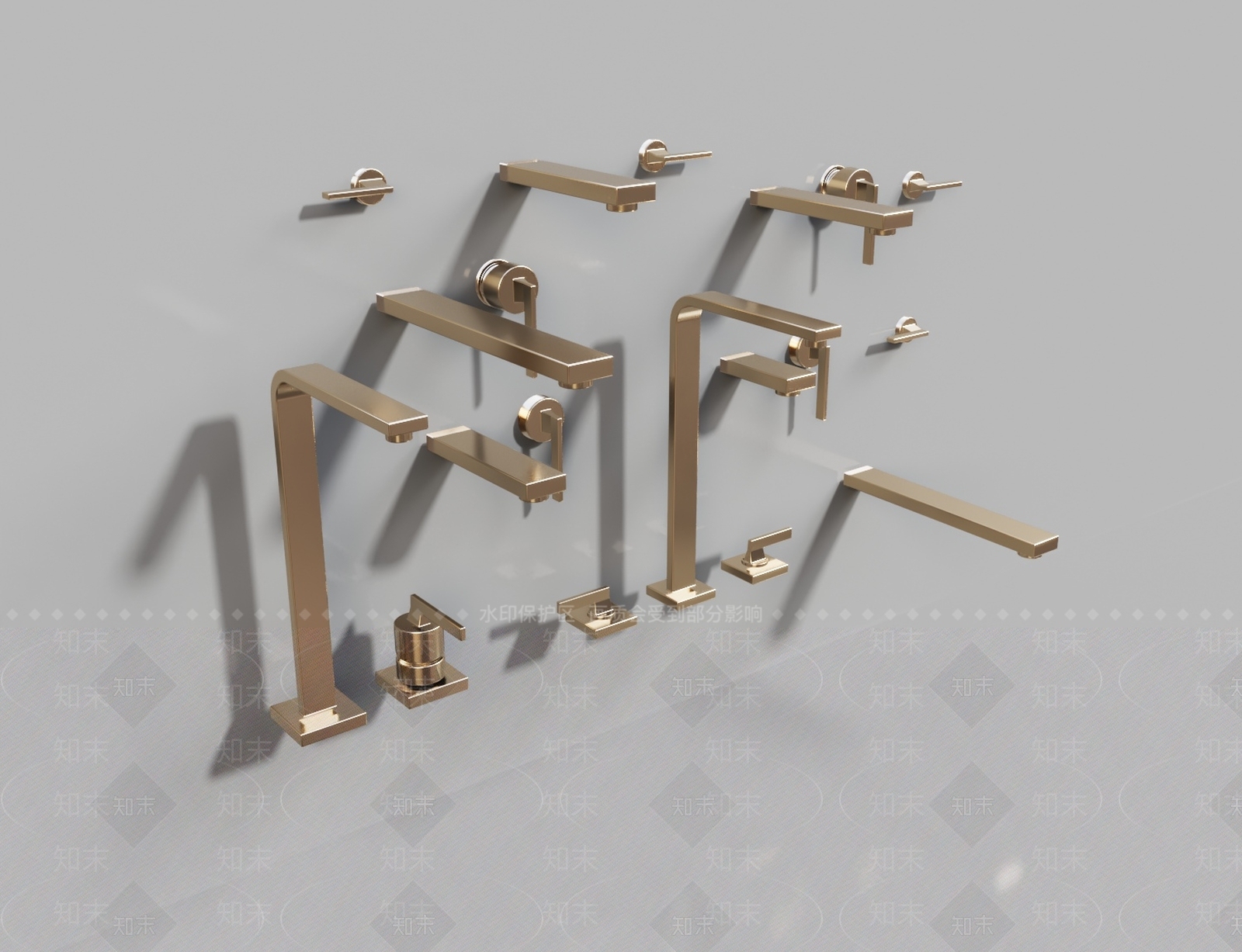 不锈钢水龙头3D模型下载【ID:1141624835】
