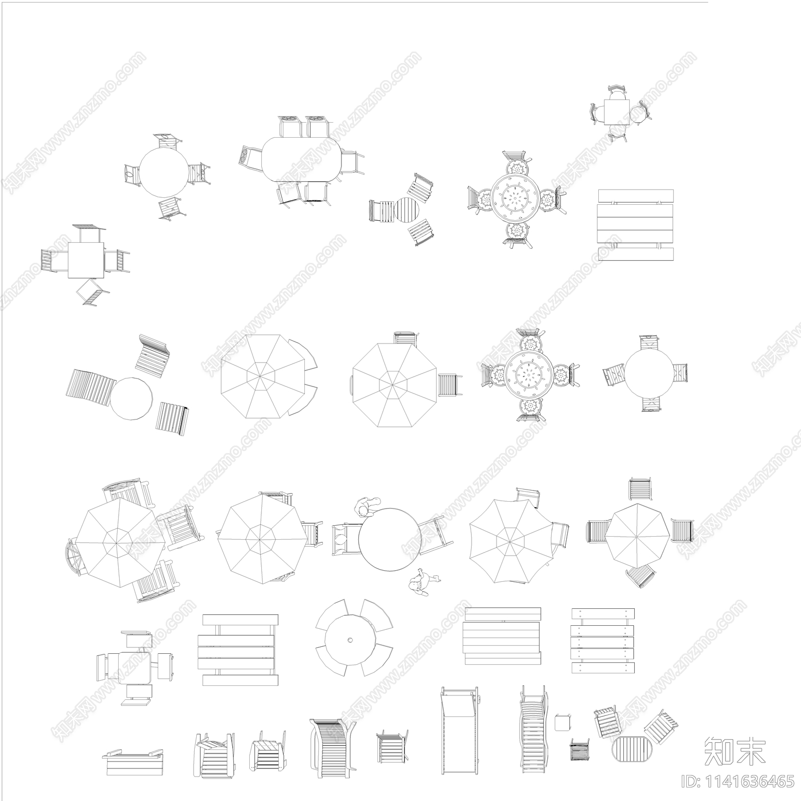 网红露营户外景观座椅施工图下载【ID:1141636465】